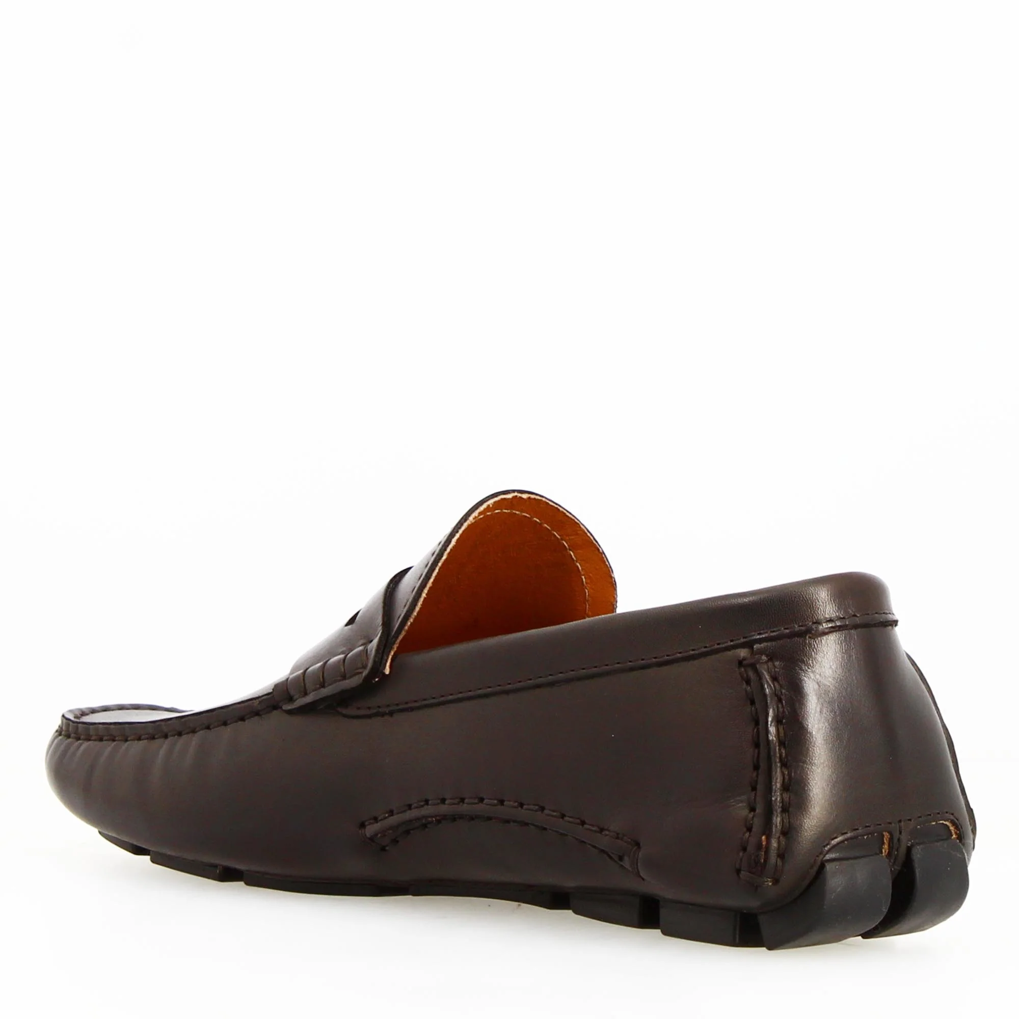 Mocassino Tiberio da uomo in pelle marrone scuro - Image 4