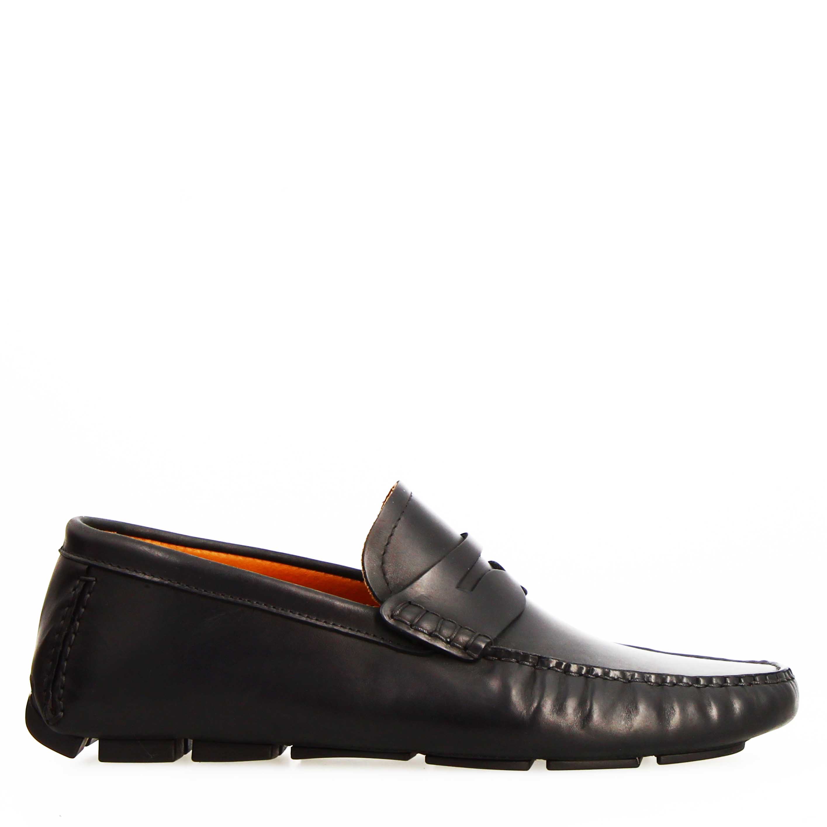 Mocassino Tiberio da uomo in pelle nera - Image 3
