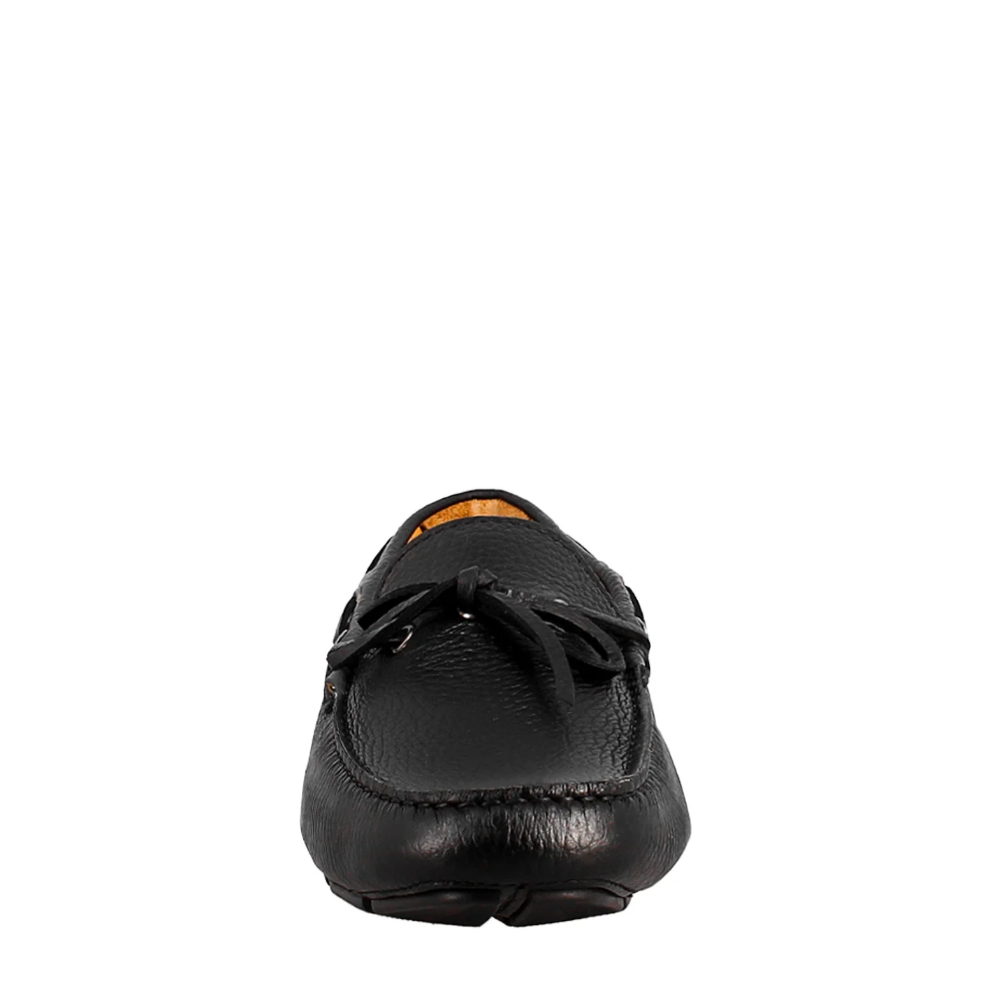 Mocassino tubolare con lacci da uomo in pelle color nero - Image 3