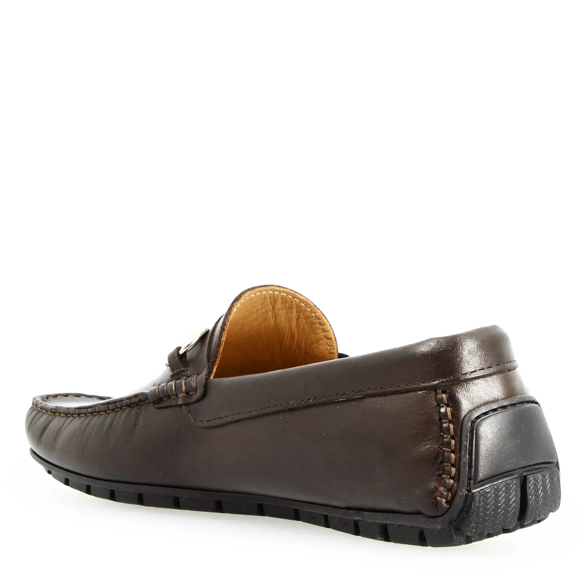 Mocassino Ulisse da uomo in pelle marrone con morsetto - Image 4