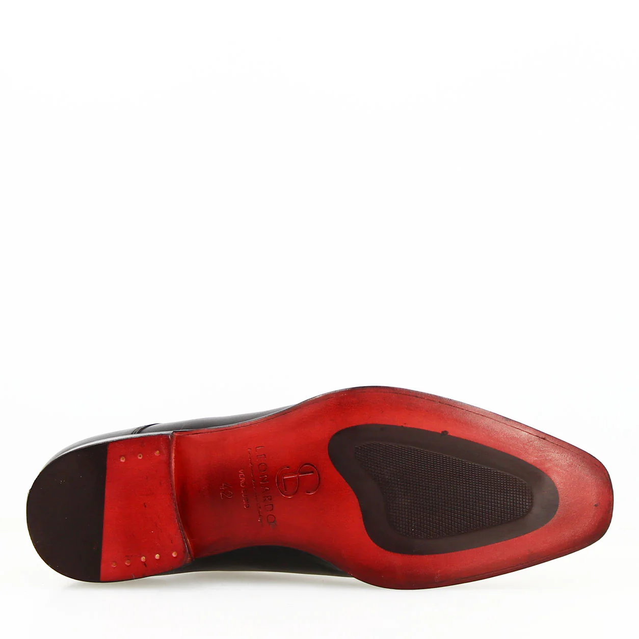 Orazio nero scarpa doppia fibbia pelle made in italy - Image 5