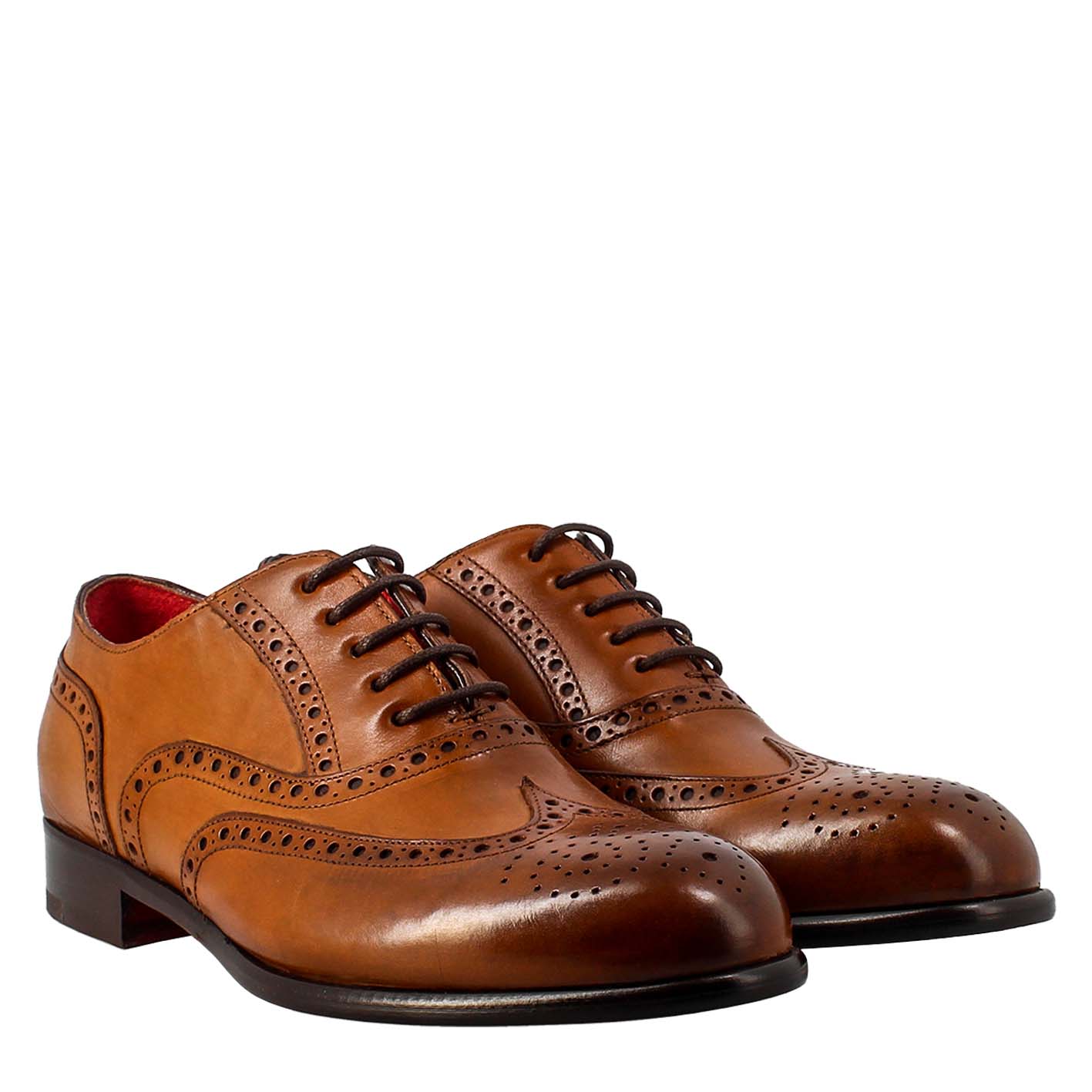 Oxford brogue marrone elegante da uomo in pelle - Image 7