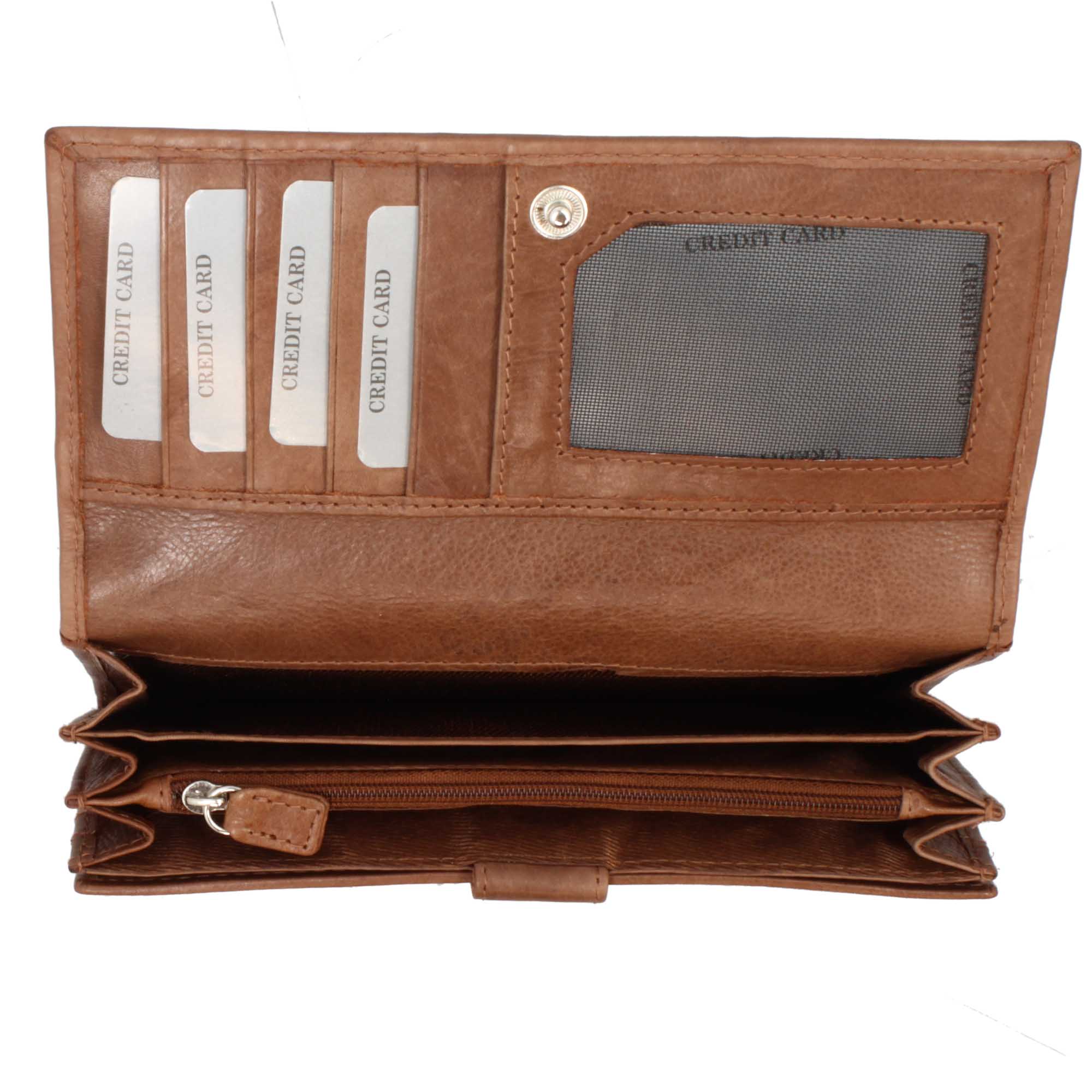 Portafogli con scomparto per carte di credito banconote e monete in pelle vari colori - Image 5