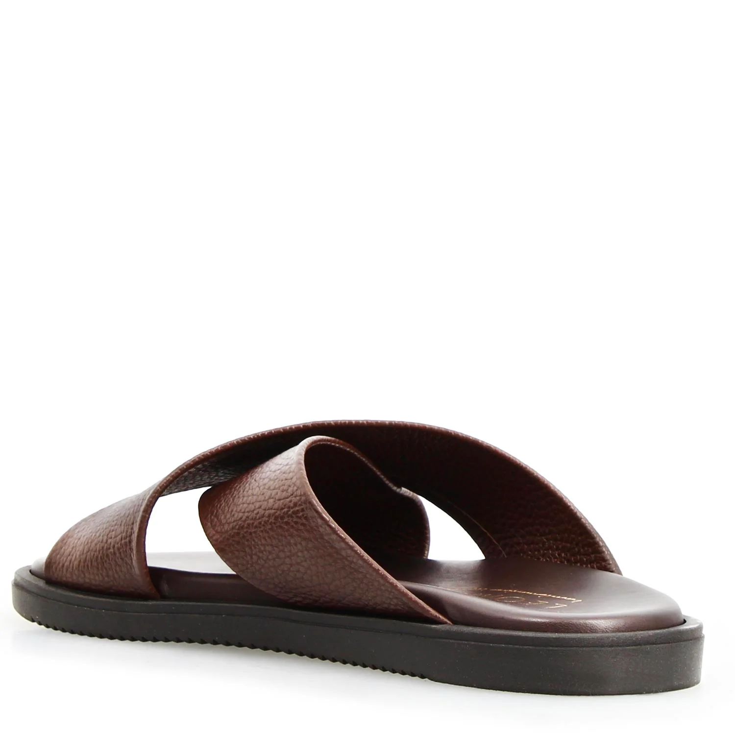 Sandali da uomo Orfeo in pelle marrone scuro - Image 4