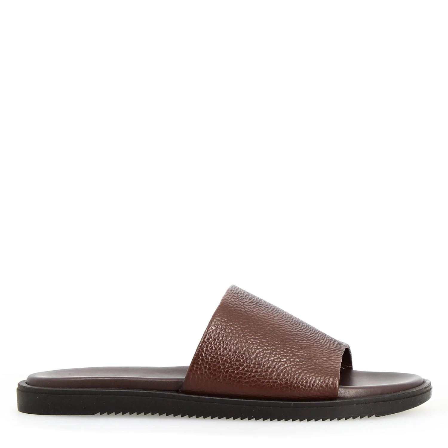 Sandali uomo Romolo in pelle marrone scuro - Image 3