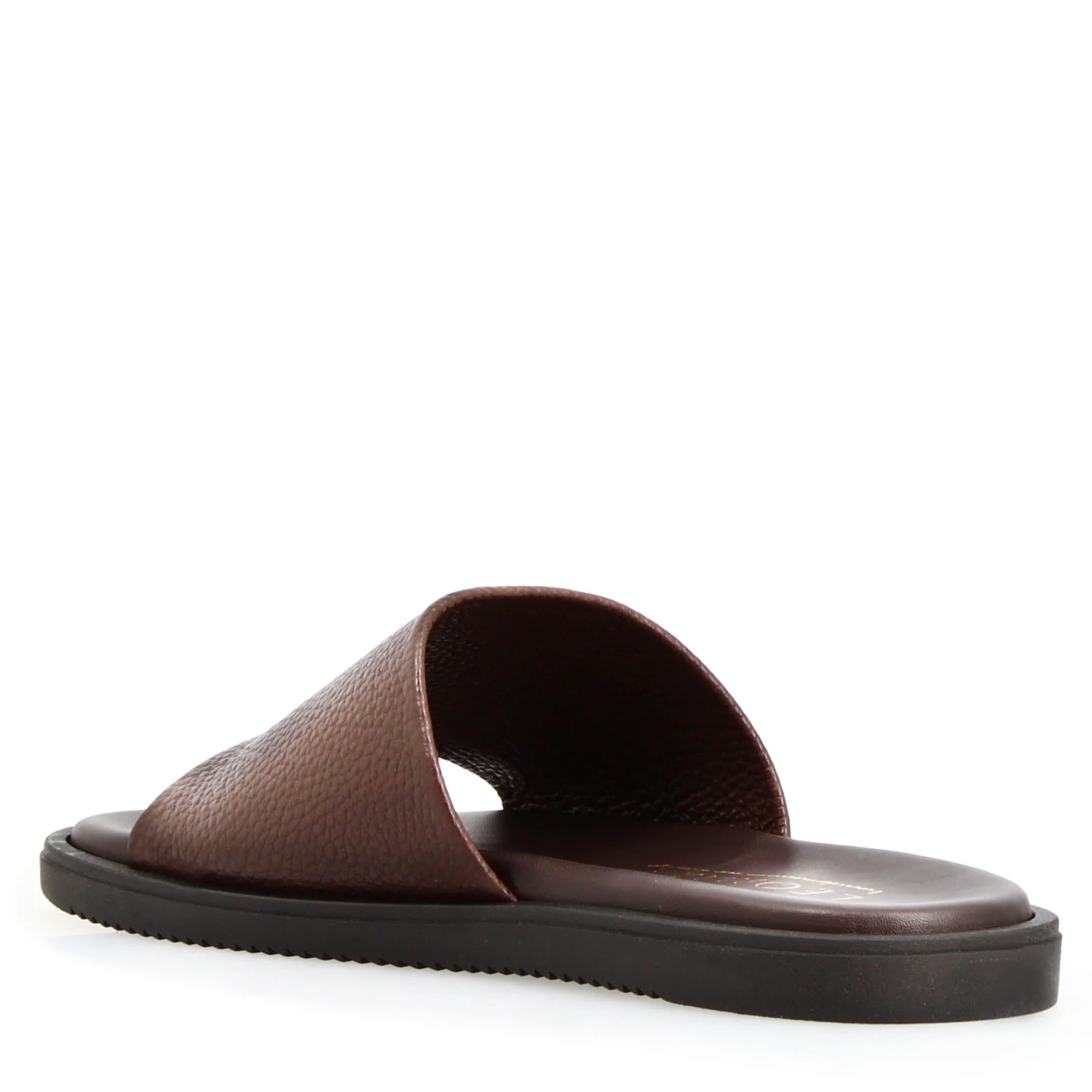 Sandali uomo Romolo in pelle marrone scuro - Image 4