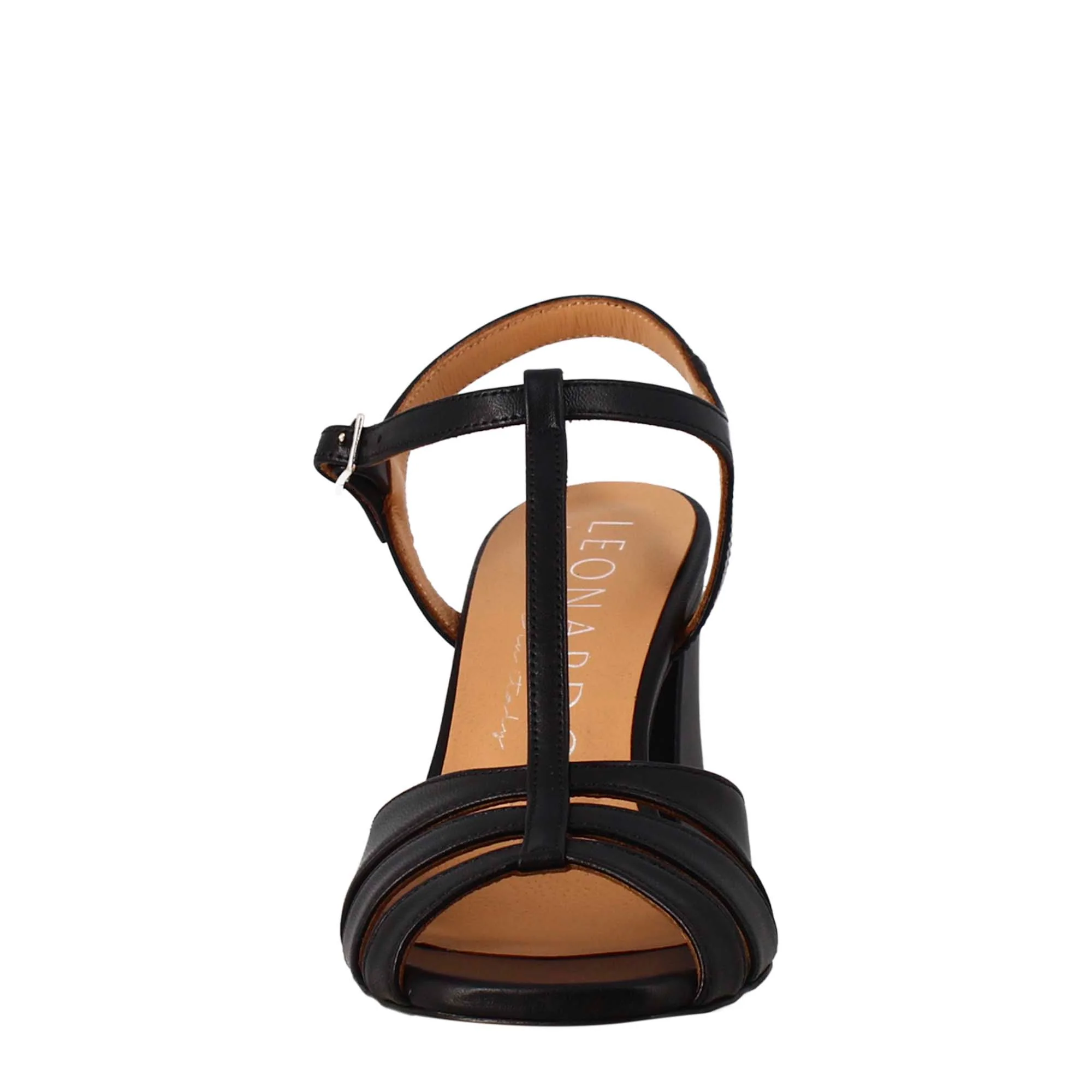Sandalo a gabbia da donna in pelle colore nero - Image 3