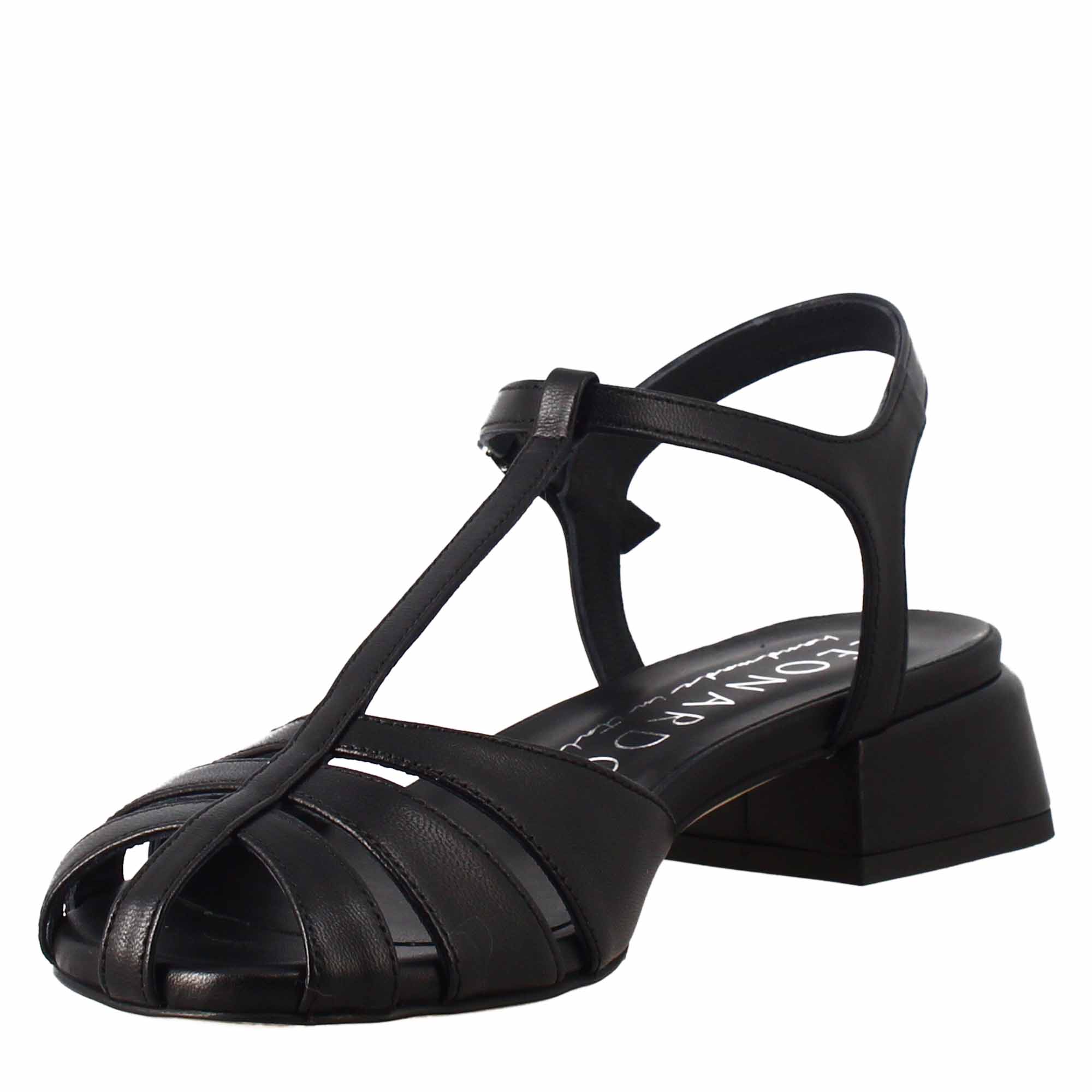 Sandalo da donna colore nero a forma di gabbia - Image 4