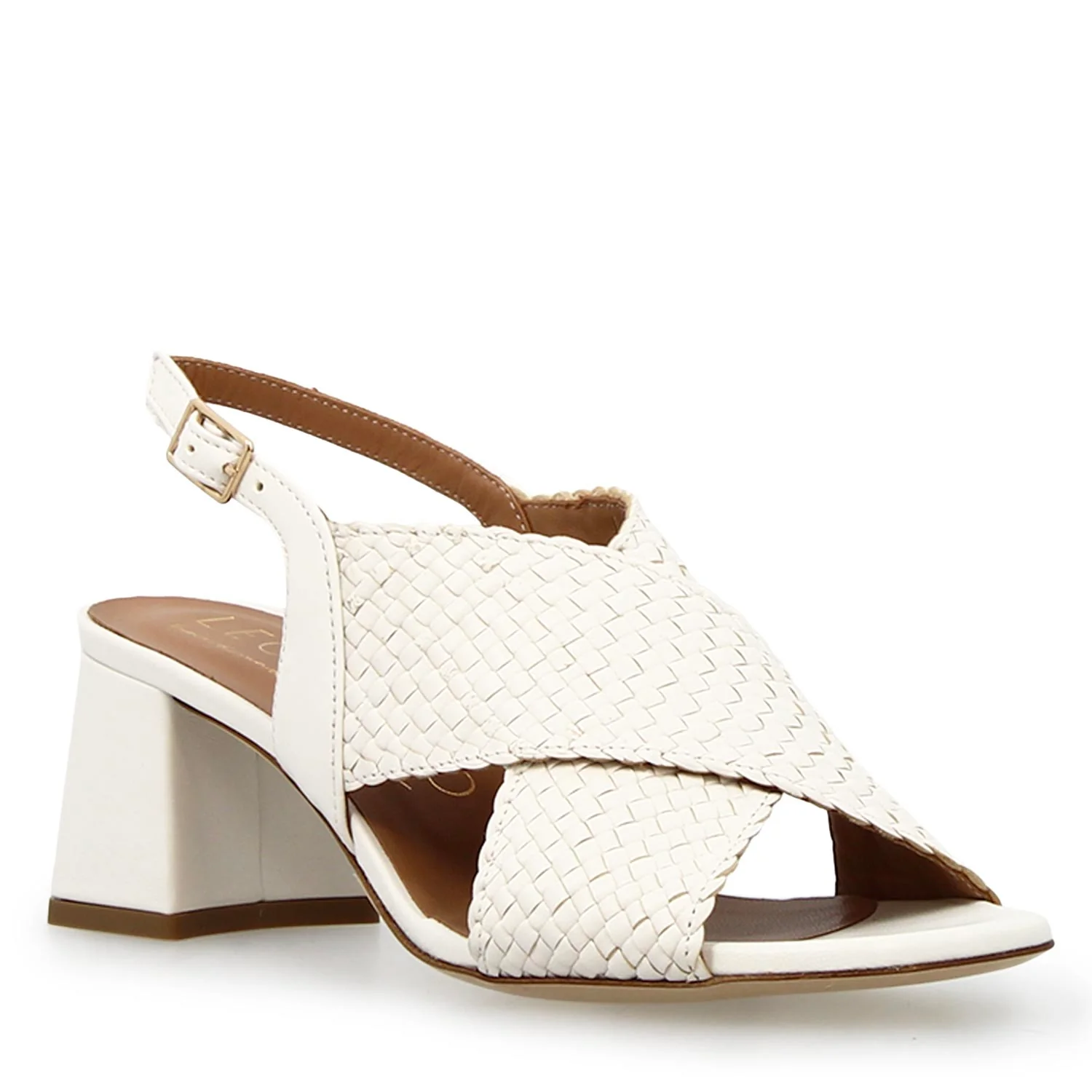 Sandalo da donna Demetra in pelle bianca
