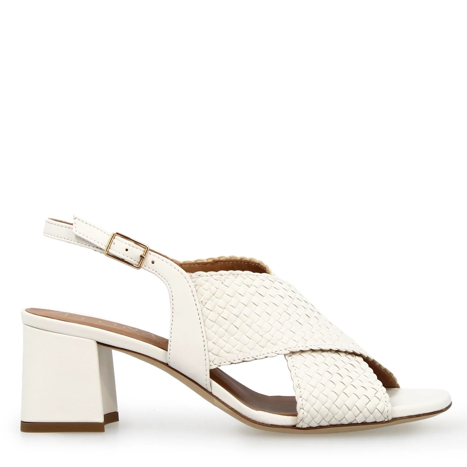 Sandalo da donna Demetra in pelle bianca - Image 3
