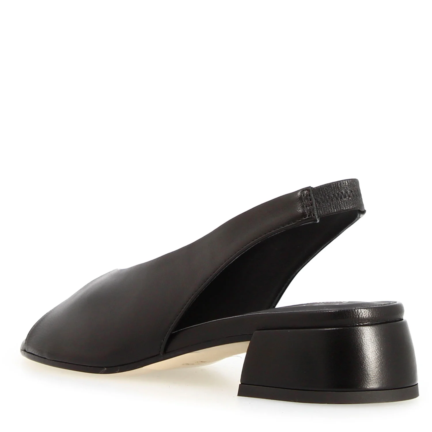 Sandalo da donna Elettra con tacco in pelle nera - Image 5
