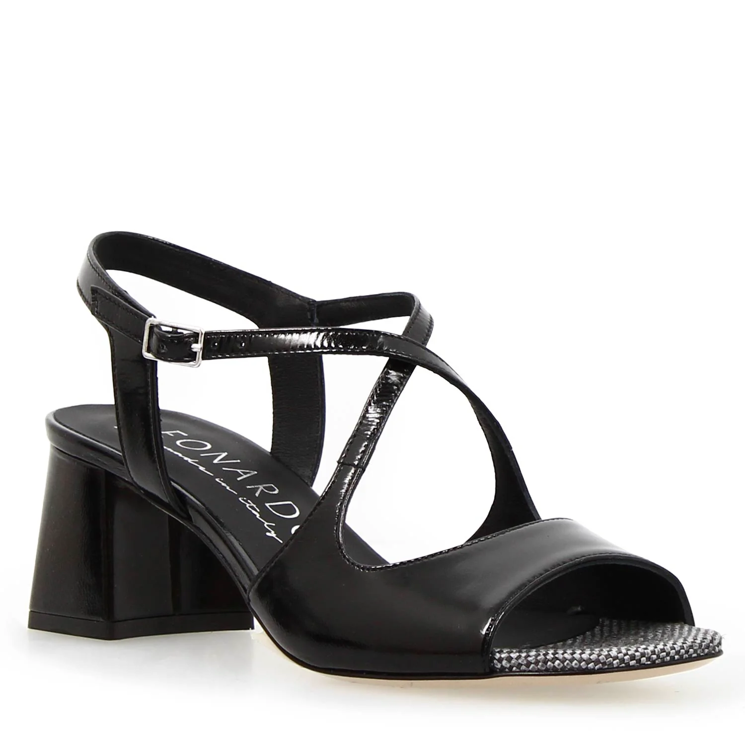 Sandalo da donna Fiamma in pelle nera