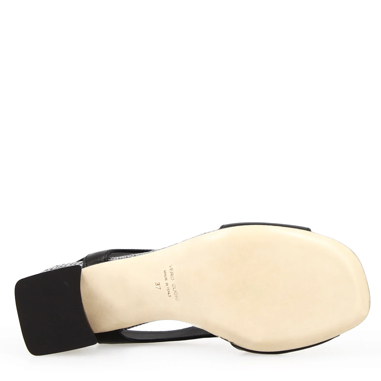 Sandalo da donna Fiamma in pelle nera - Image 5