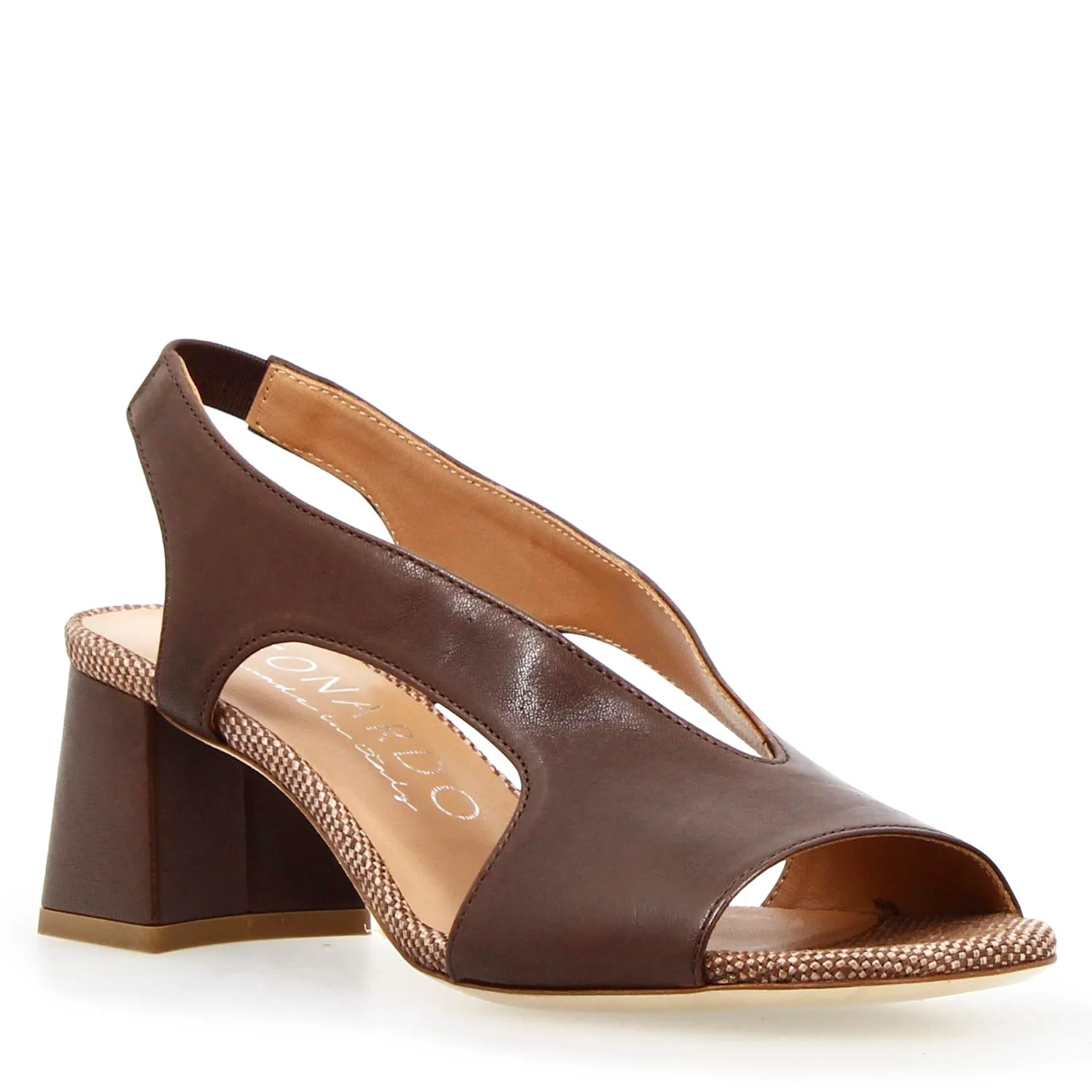 Sandalo da donna Flavia in pelle marrone scuro