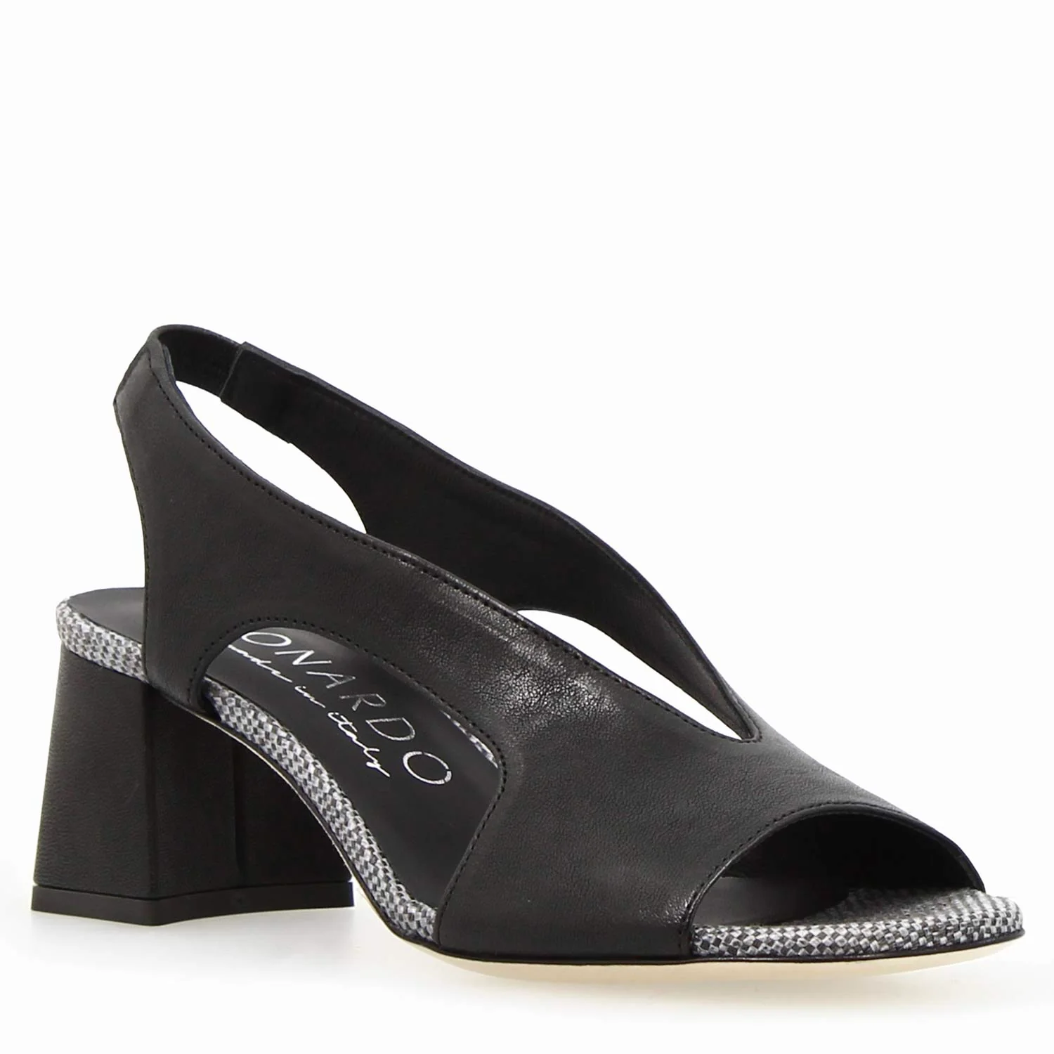 Sandalo da donna Flavia in pelle nera