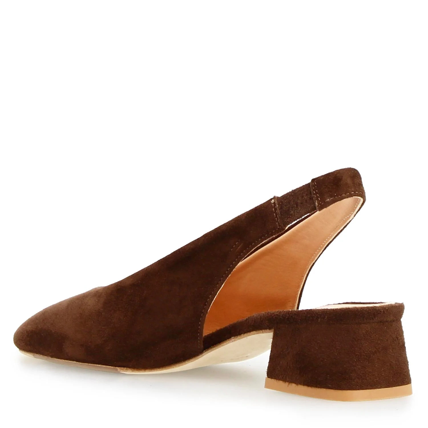 Sandalo da donna Gemma in camoscio marrone scuro - Image 4