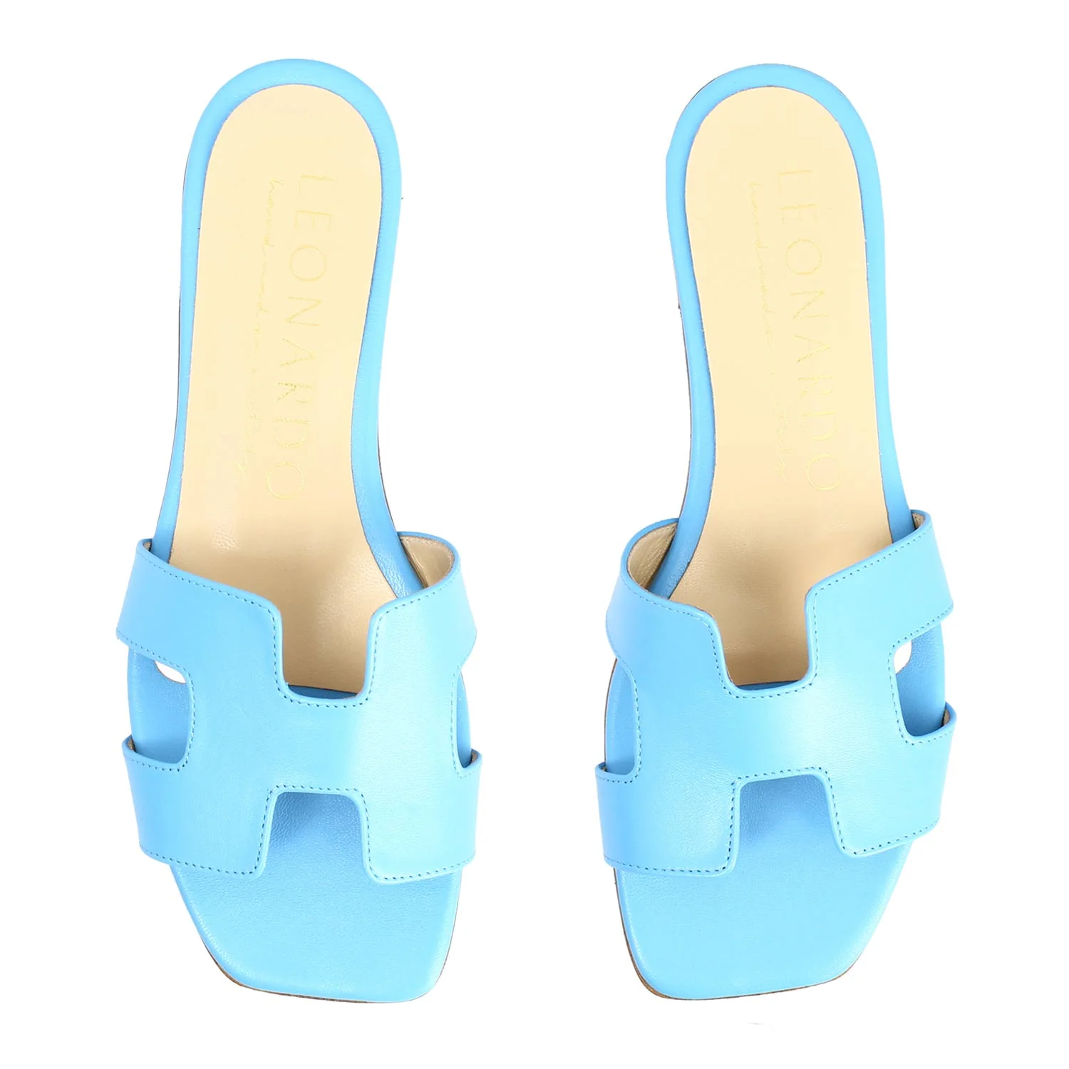Sandalo da donna Harmony in pelle nappa celeste - Image 2