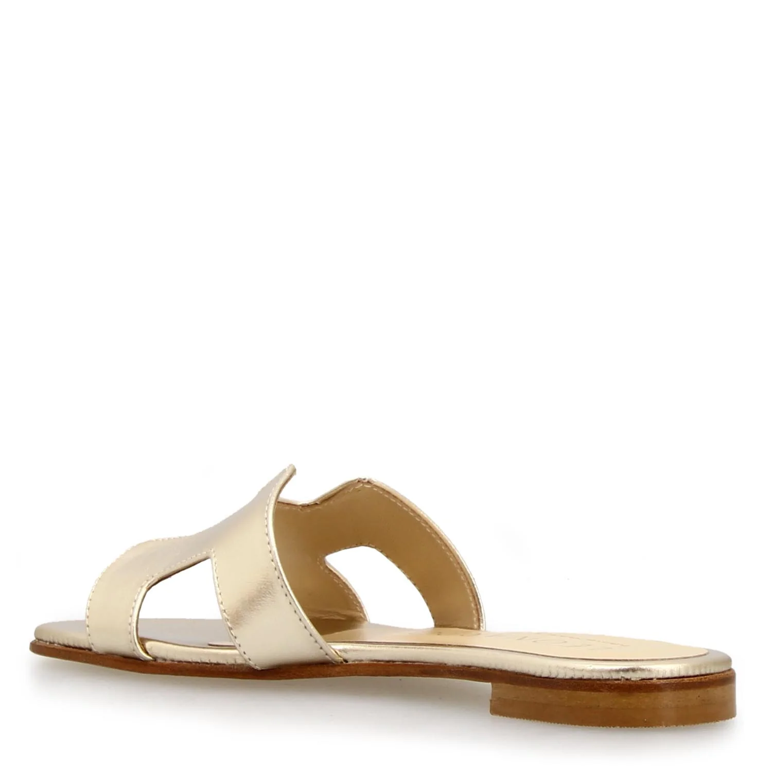 Sandalo da donna Harmony in pelle nappa oro - Image 4