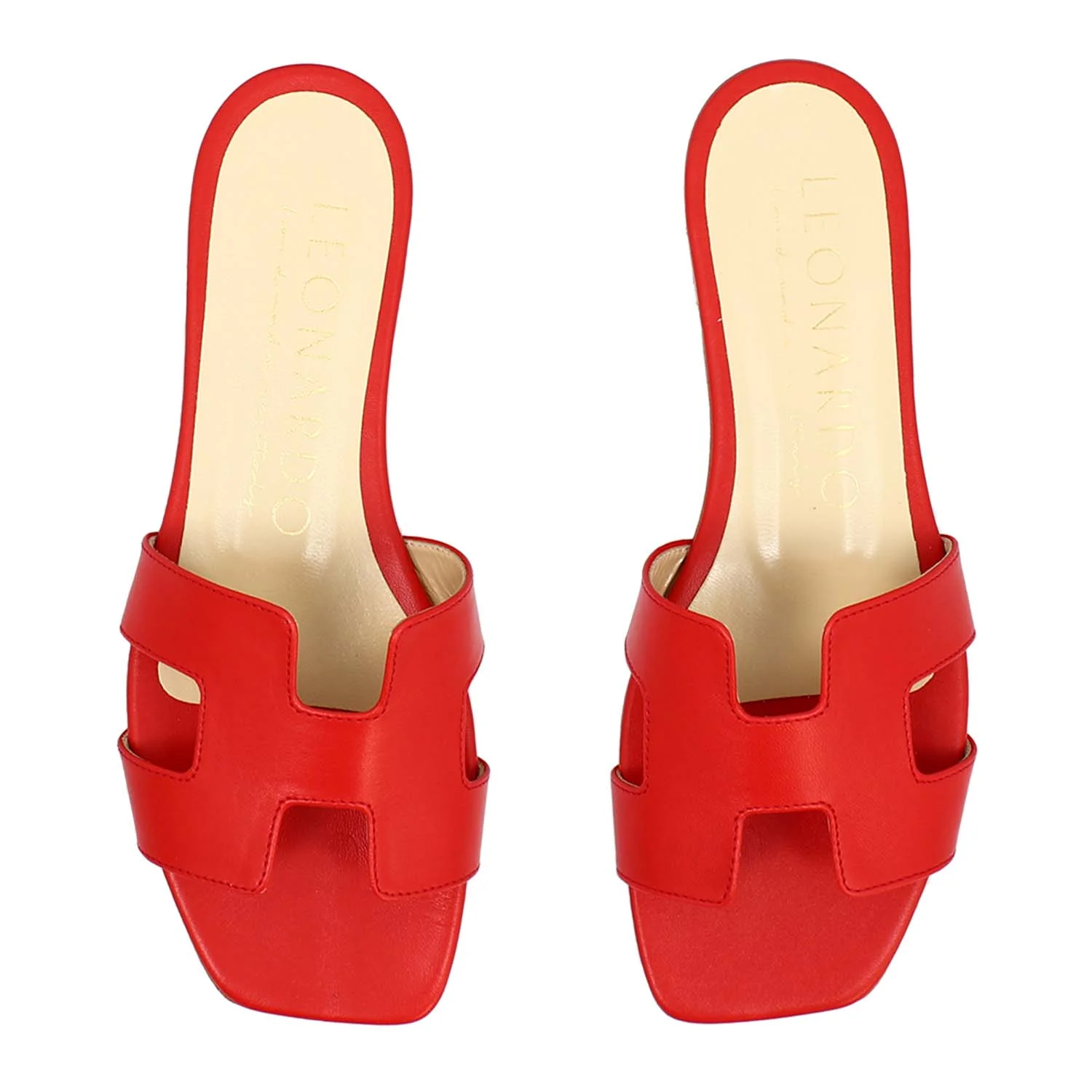 Sandalo da donna Harmony in pelle nappa rosso - Image 2