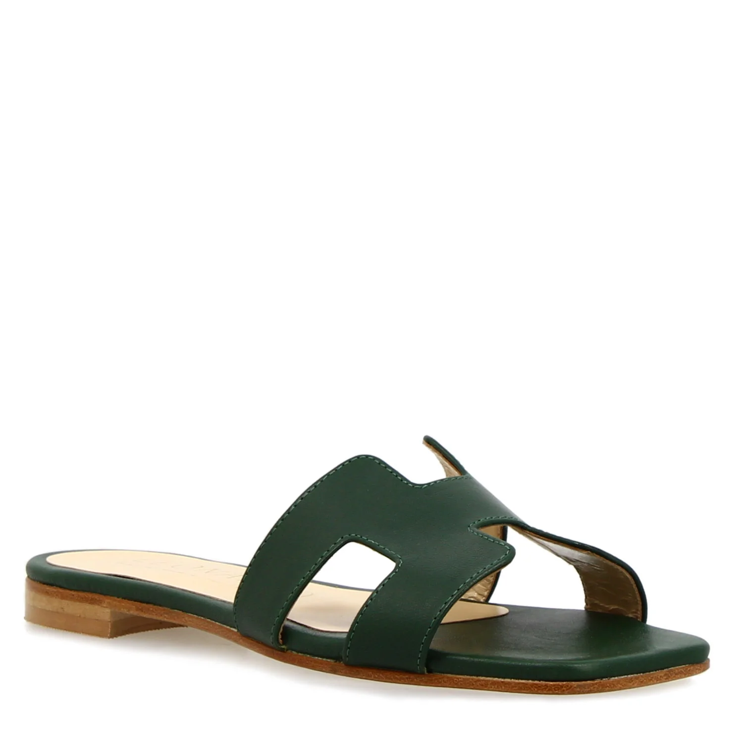 Sandalo da donna Harmony in pelle nappa verde