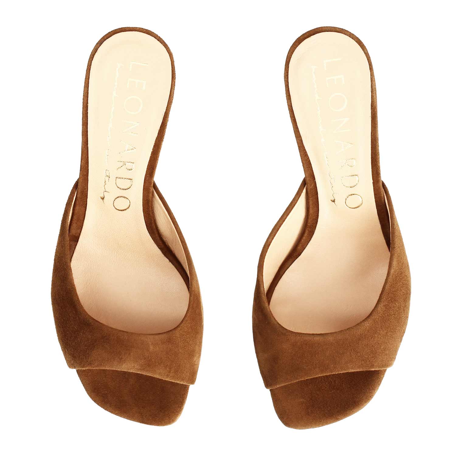 Sandalo Elena mules da donna in camoscio marrone - Image 2