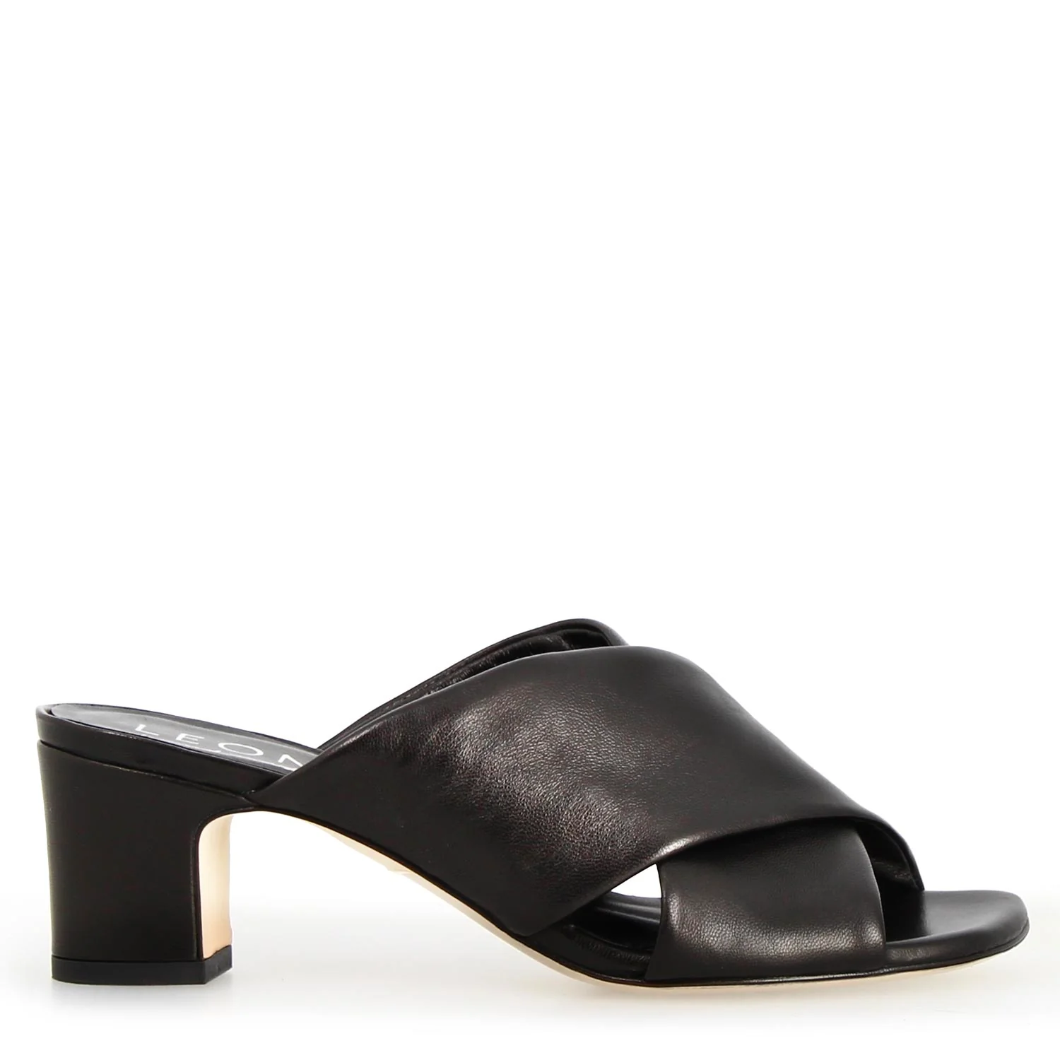 Sandalo mules da donna Antiochia in pelle nera - Image 3