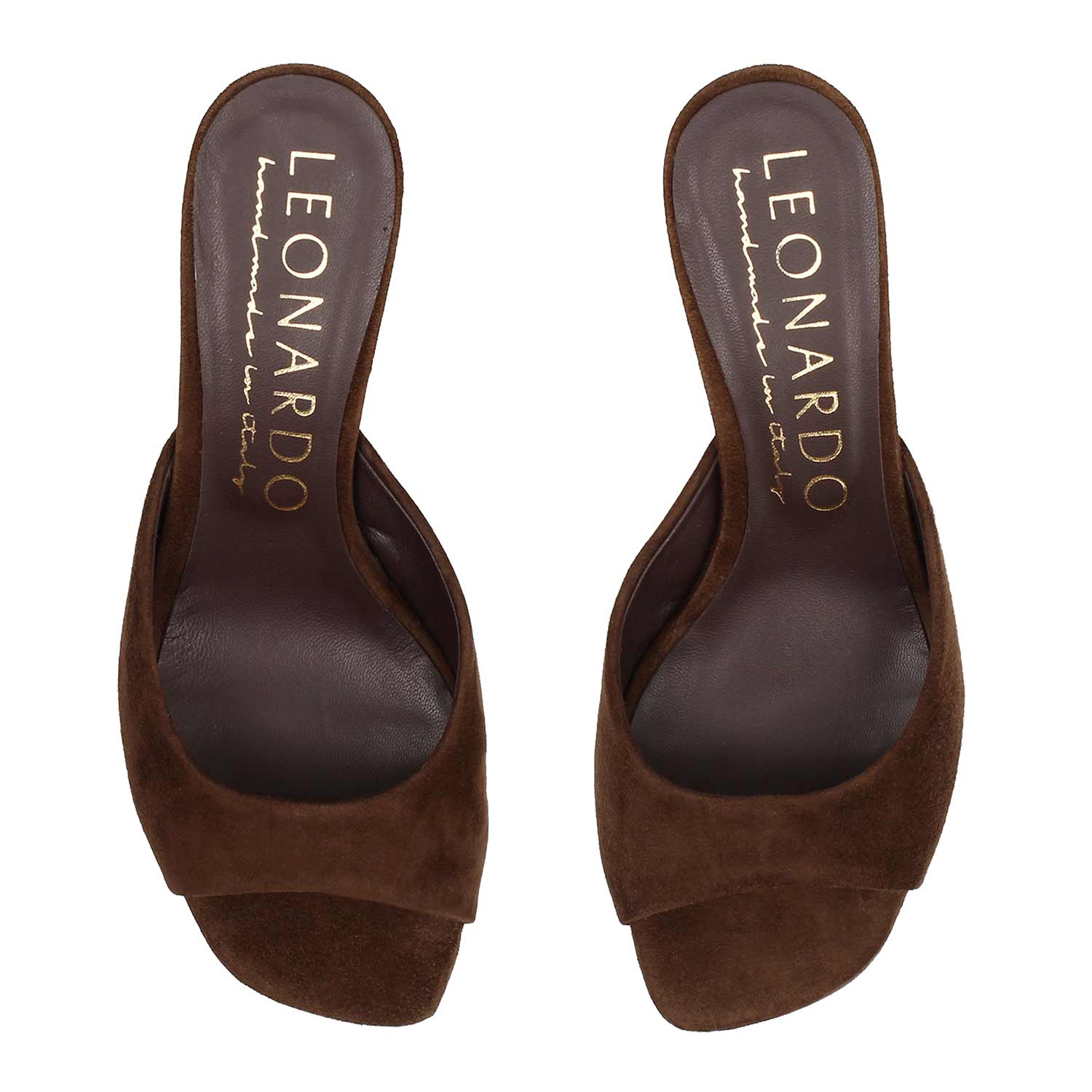 Sandalo mules da donna Elena in camoscio moro - Image 2