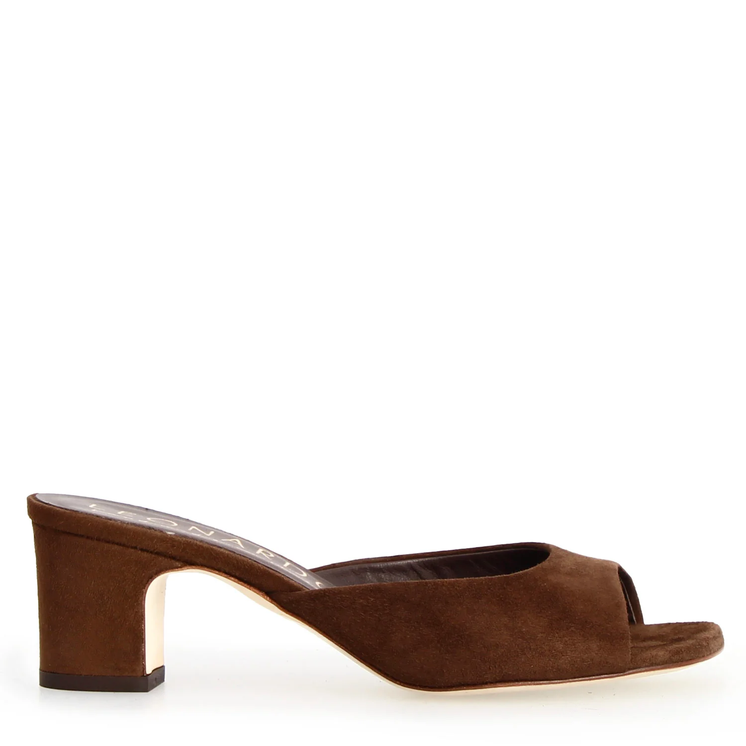 Sandalo mules da donna Elena in camoscio moro - Image 3