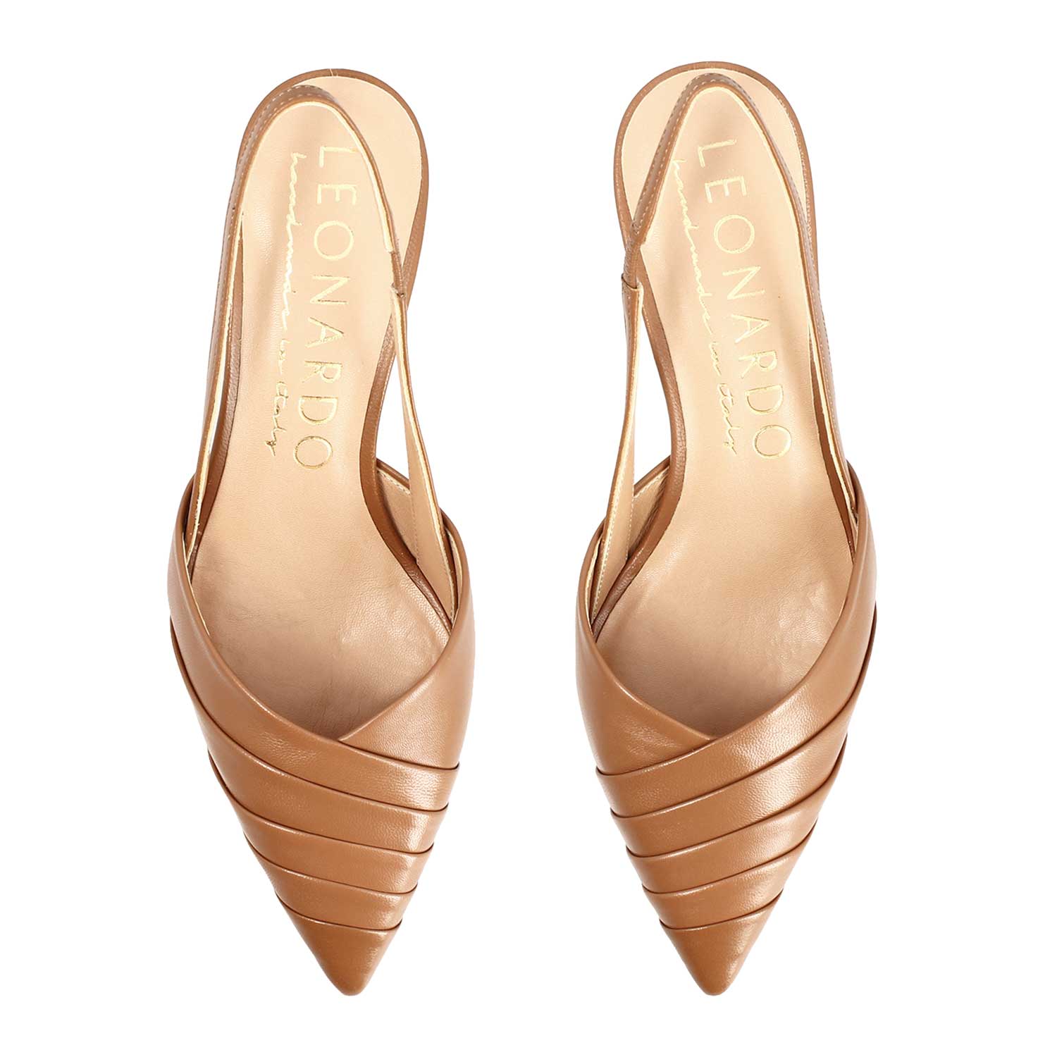 Sandalo slingback da donna Apollina in pelle marrone - Image 2