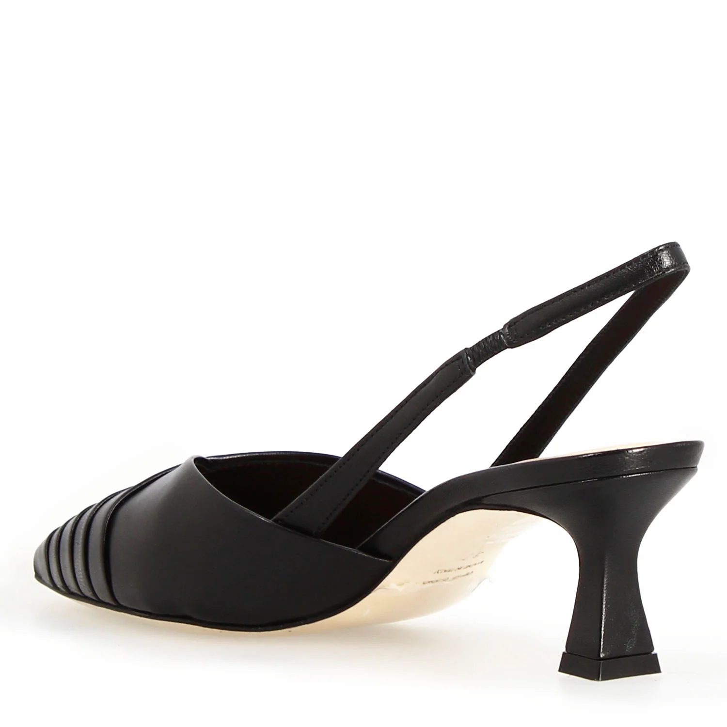 Sandalo slingback da donna in pelle nera Apollina - Image 4