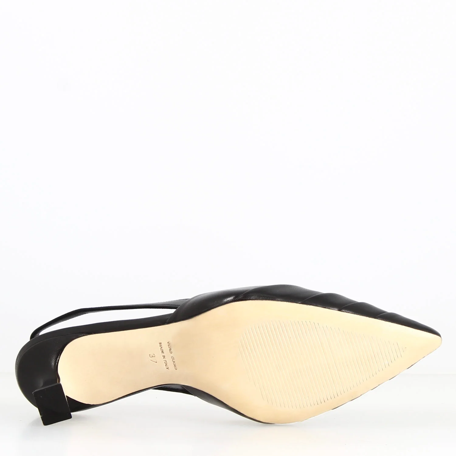 Sandalo slingback da donna in pelle nera Apollina - Image 5