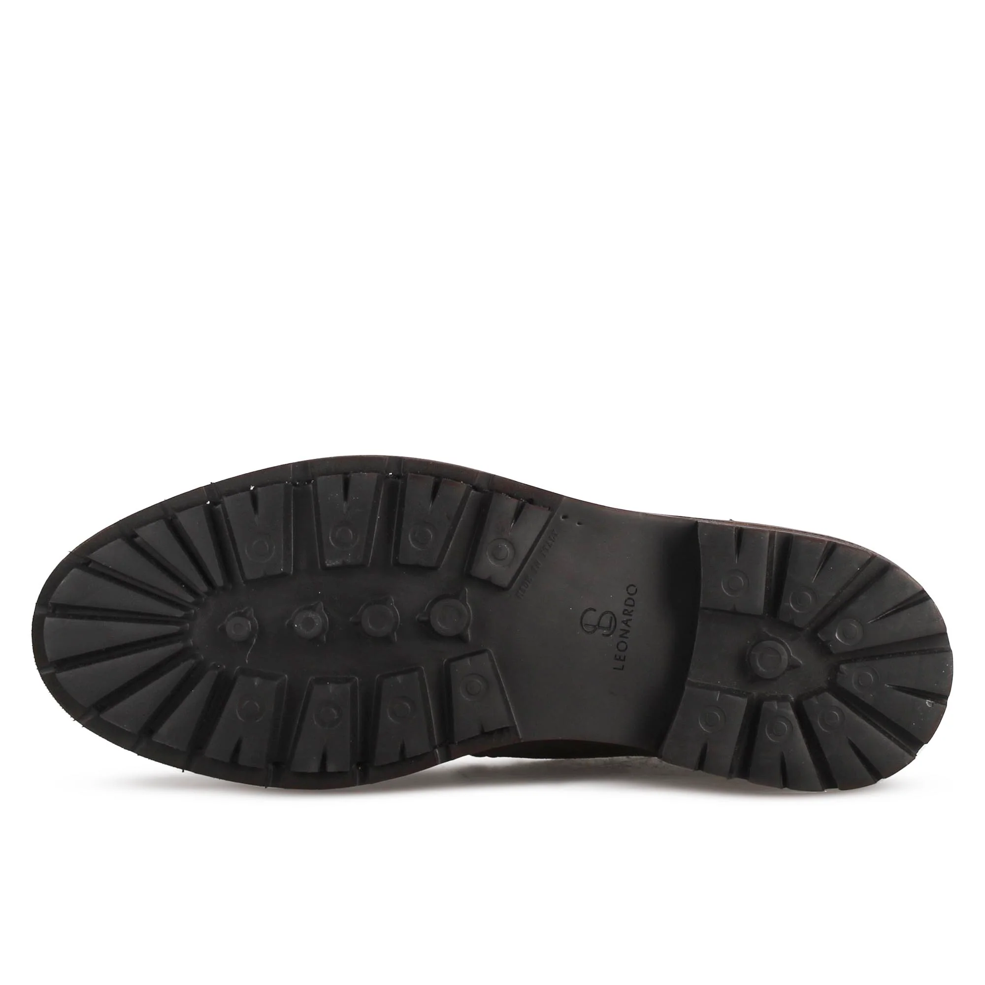 Scarpa stringata da uomo modello Ingegnere in pelle scamosciata marrone scuro - Image 4