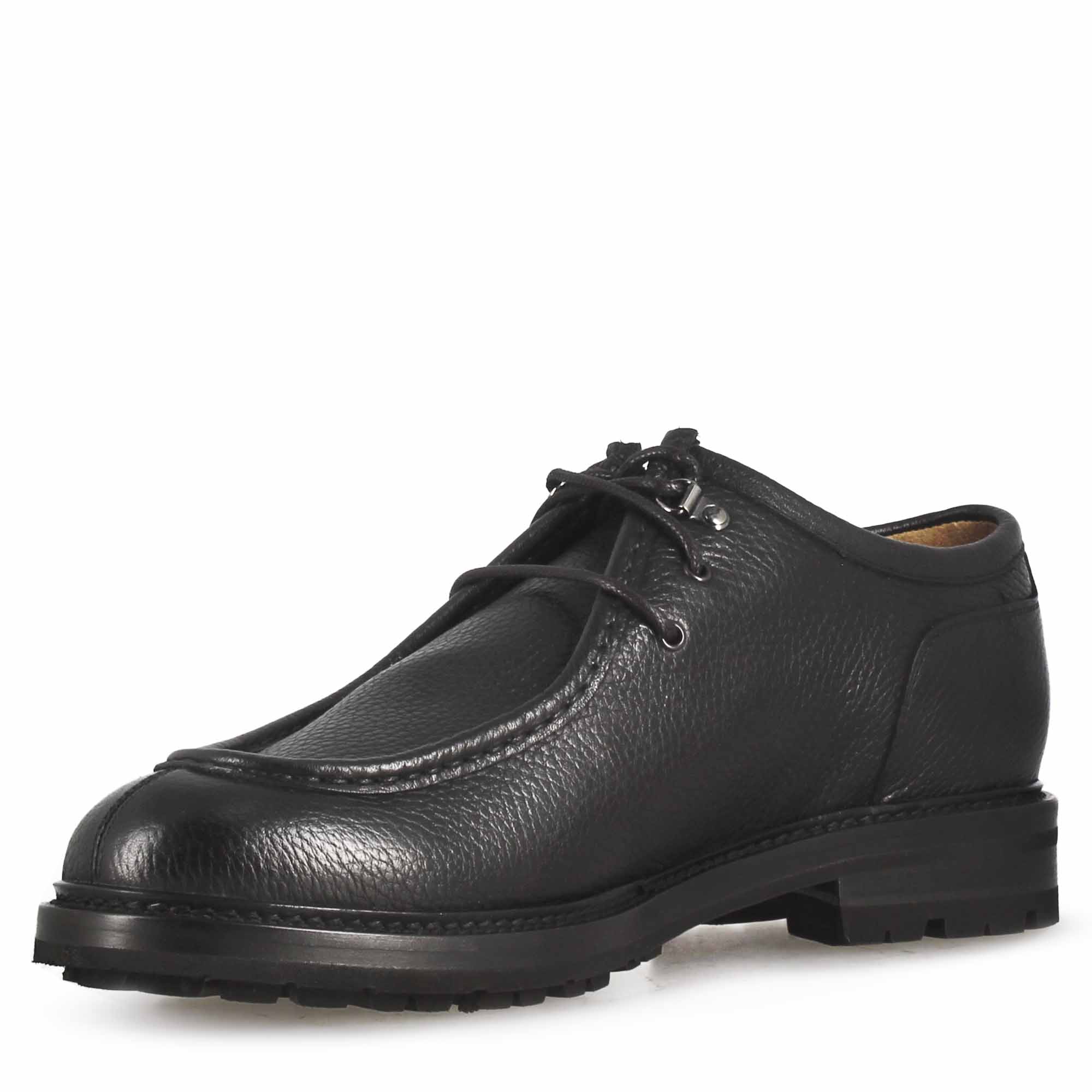 Scarpa stringata da uomo modello Ingegnere in pelle colore nero - Image 3