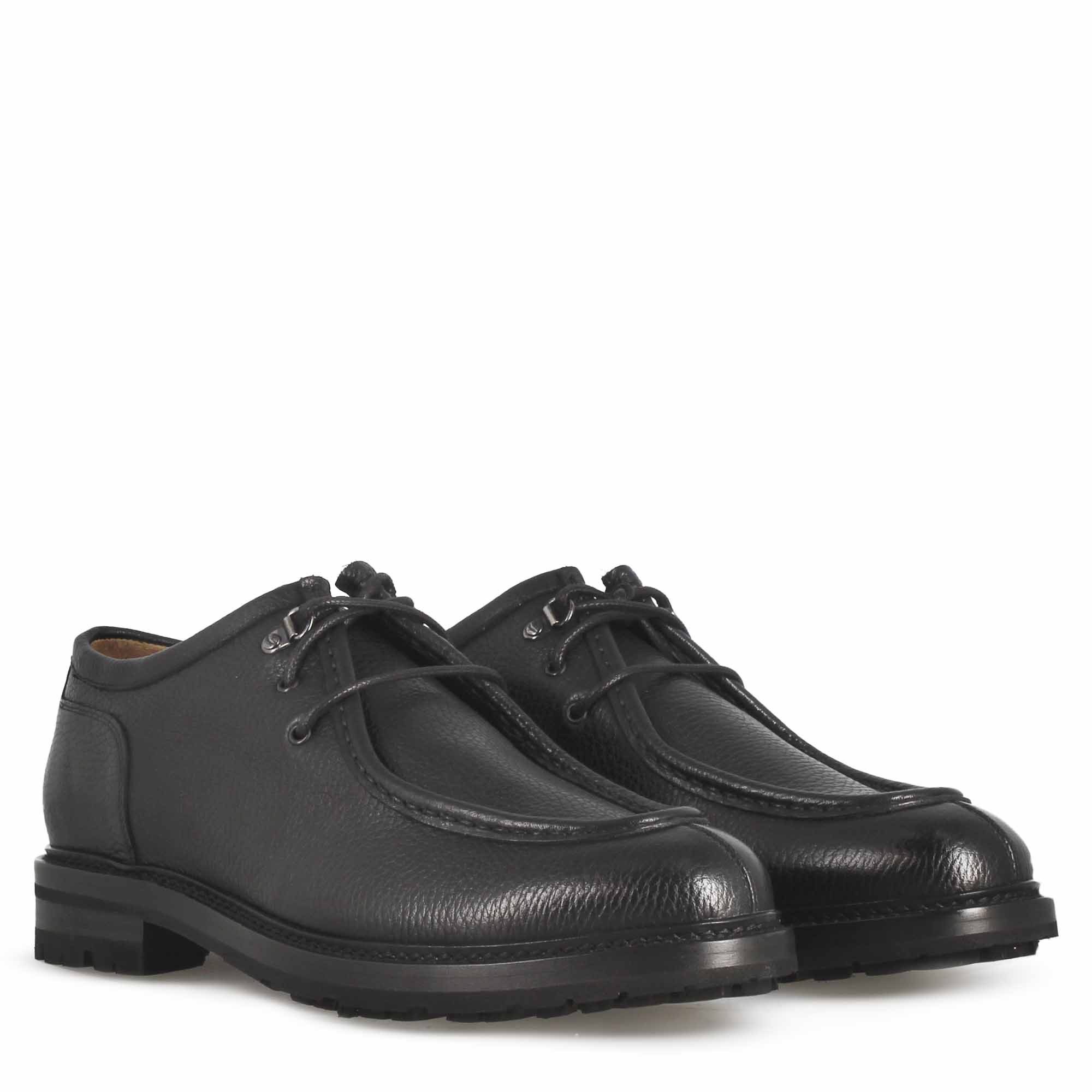 Scarpa stringata da uomo modello Ingegnere in pelle colore nero - Image 5