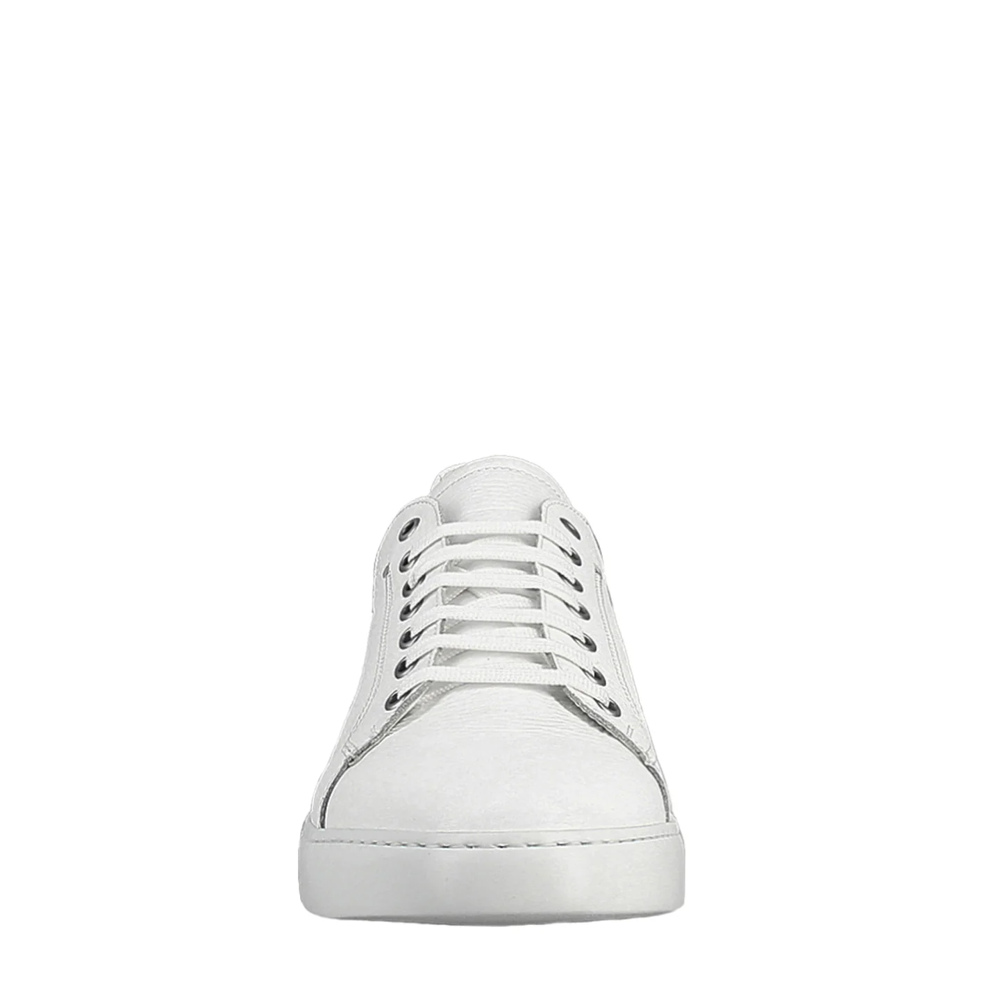 Sneaker bianca elegante da uomo in pelle liscia - Image 3