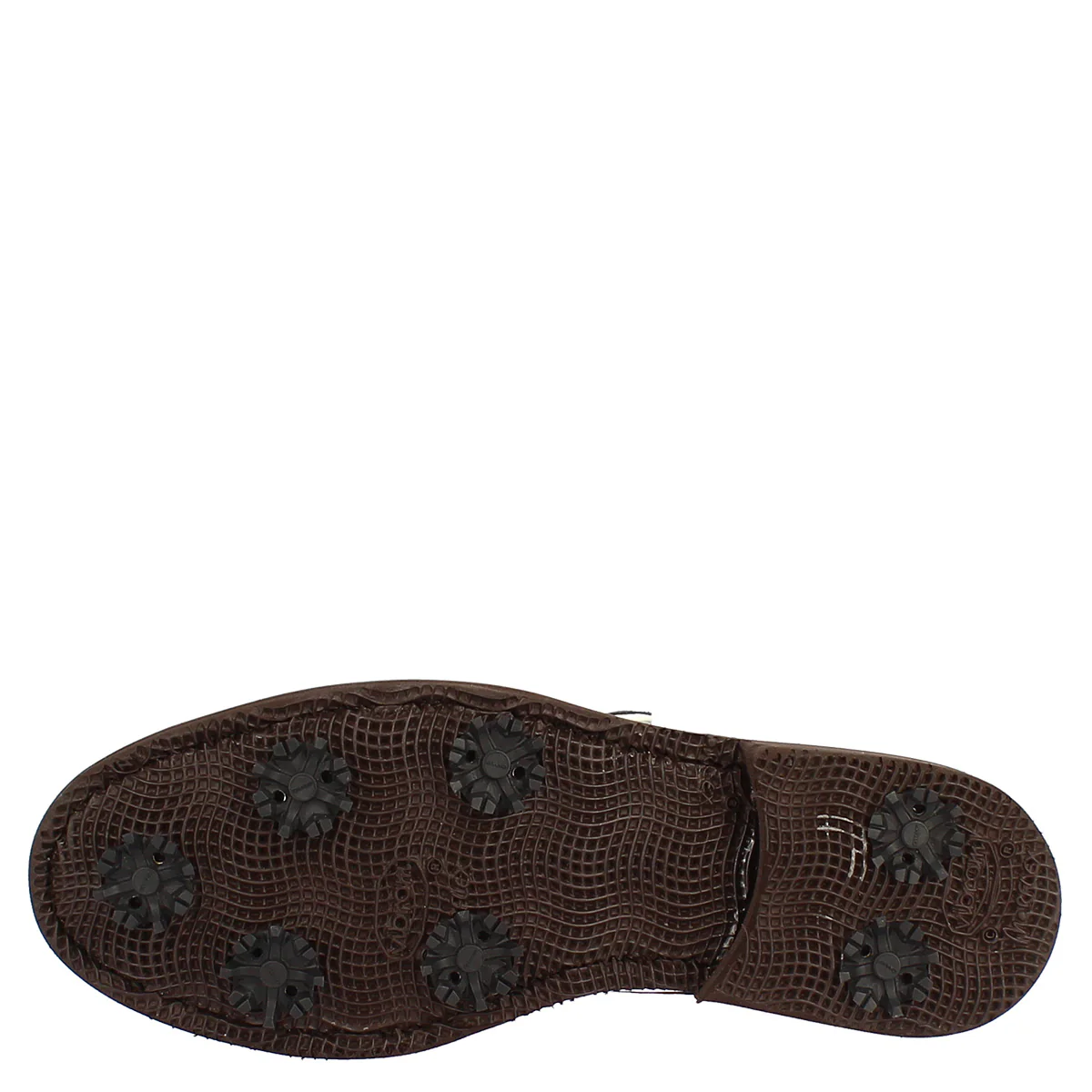 Scarpe con fibbia da golf in pelle bianca e vernice blu - Image 7