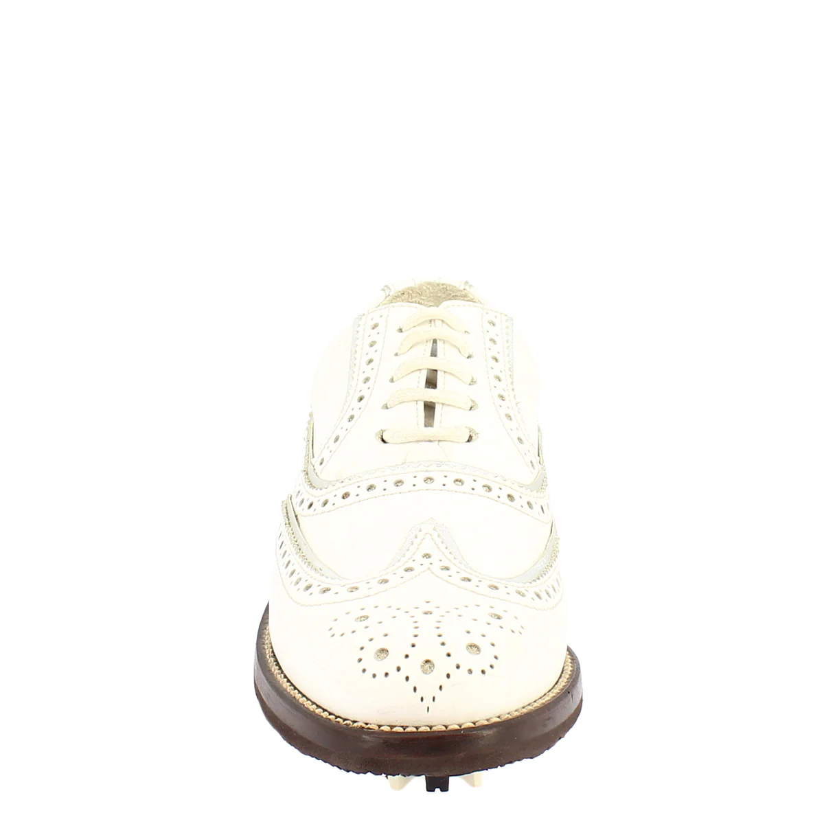 Scarpe da golf impermeabili fatte a mano in pelle bianca - Image 3