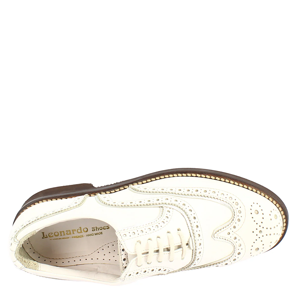 Scarpe da golf impermeabili fatte a mano in pelle bianca - Image 5