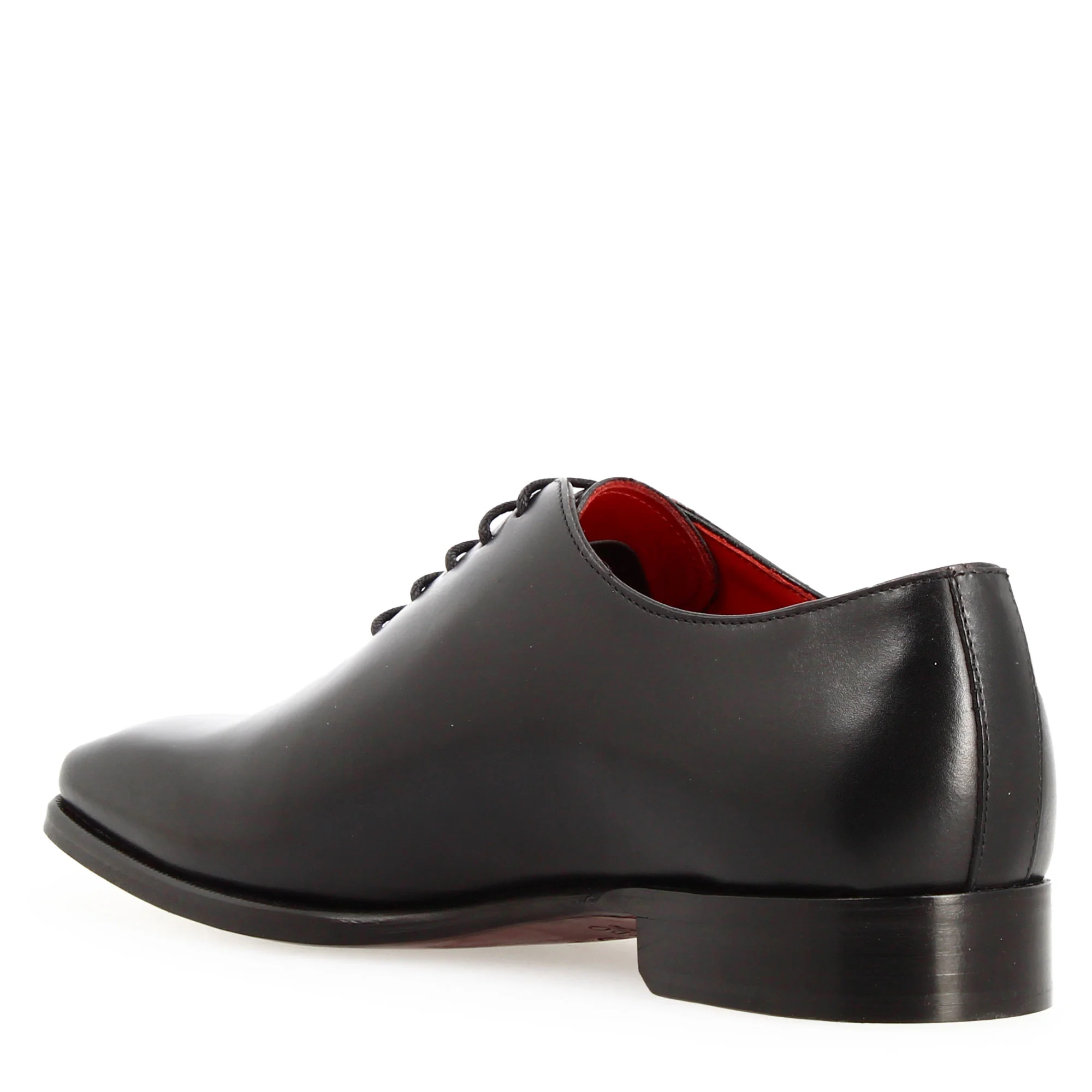 Oxford wholecut da uomo artigianali punta squadrata in pelle nera - Image 5