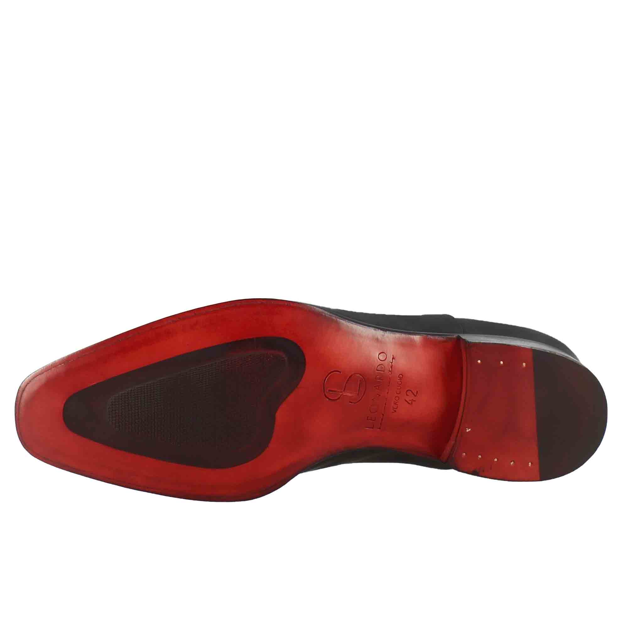 Scarpe francesine con puntale in pelle color nero - Image 6