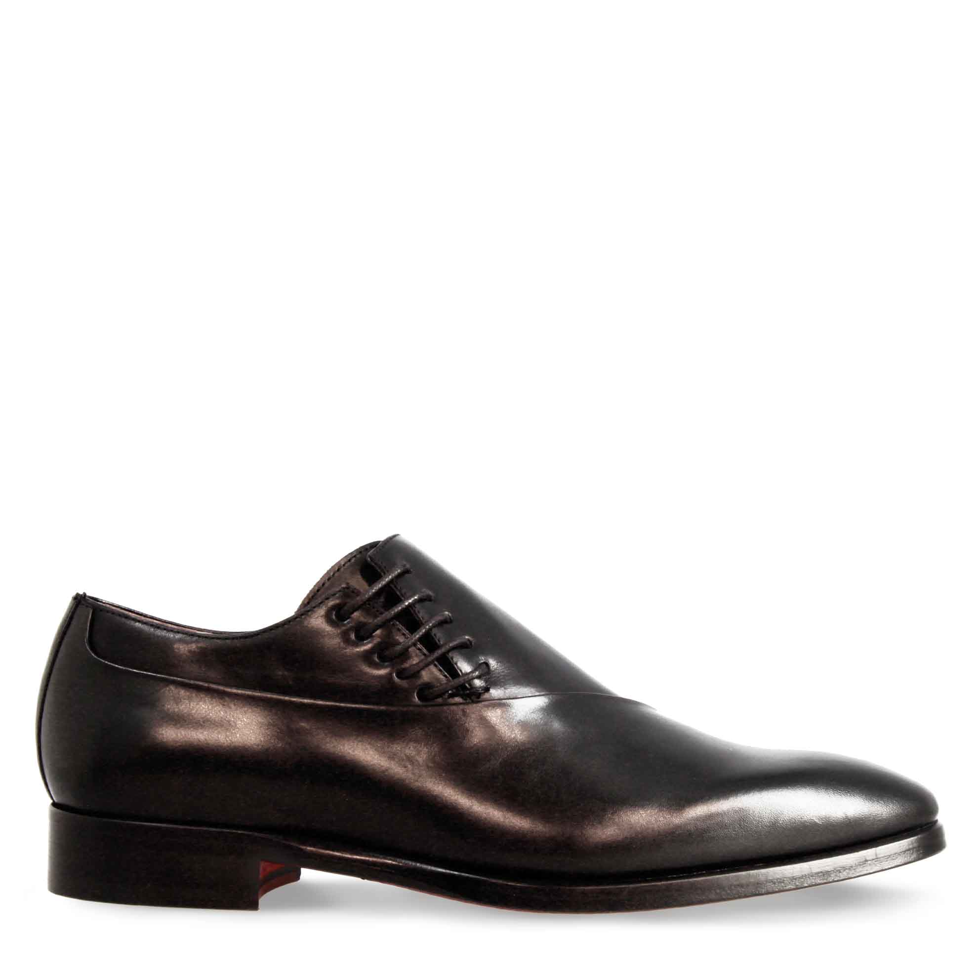 Scarpe francesine eleganti da uomo in pelle nero - Image 3