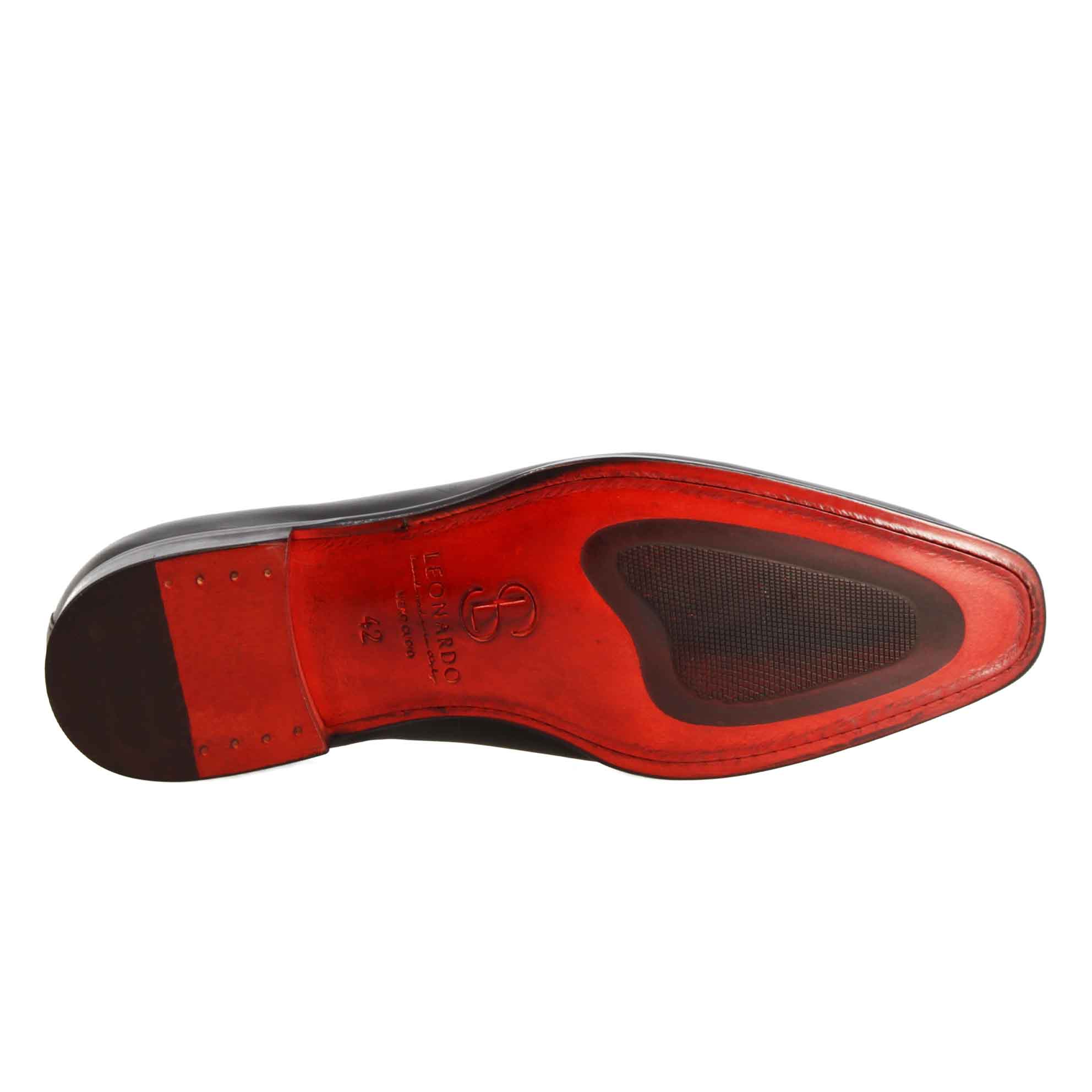 Scarpe francesine eleganti da uomo in pelle nero - Image 5