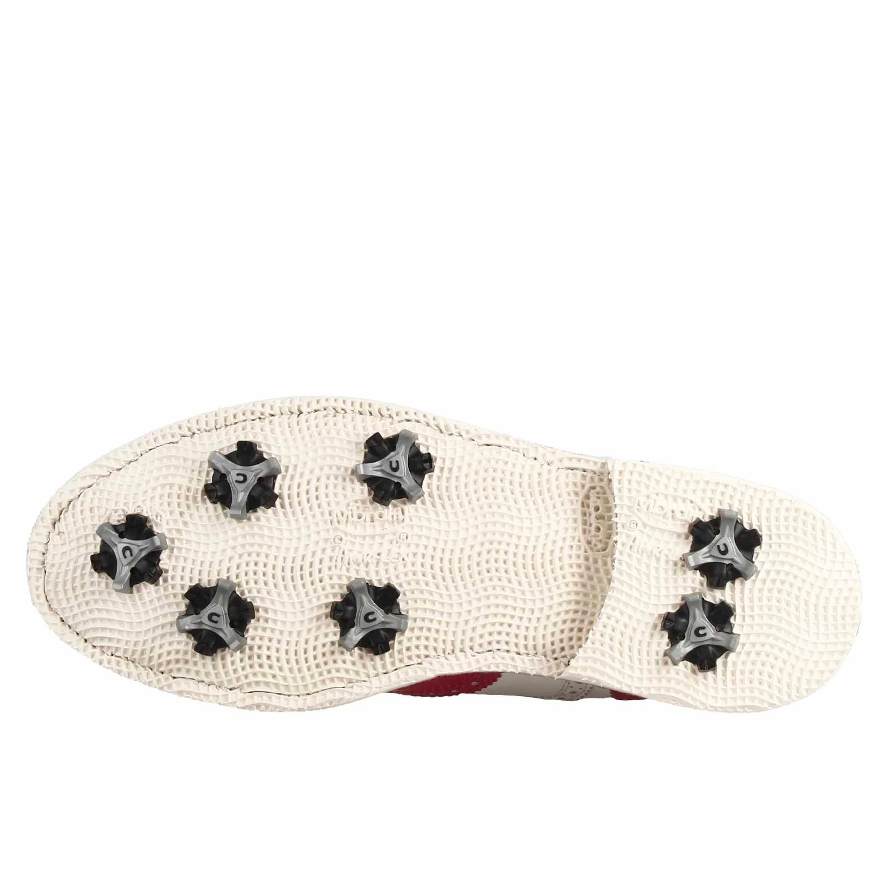 Scarpe golf fatte a mano in pelle lucida colore bianco rosa. - Image 5