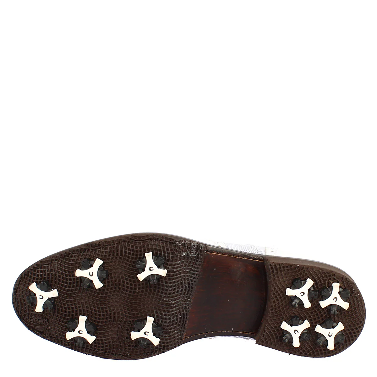 Scarpe golf estive fatte a mano in pelle bianca e tessuto - Image 7