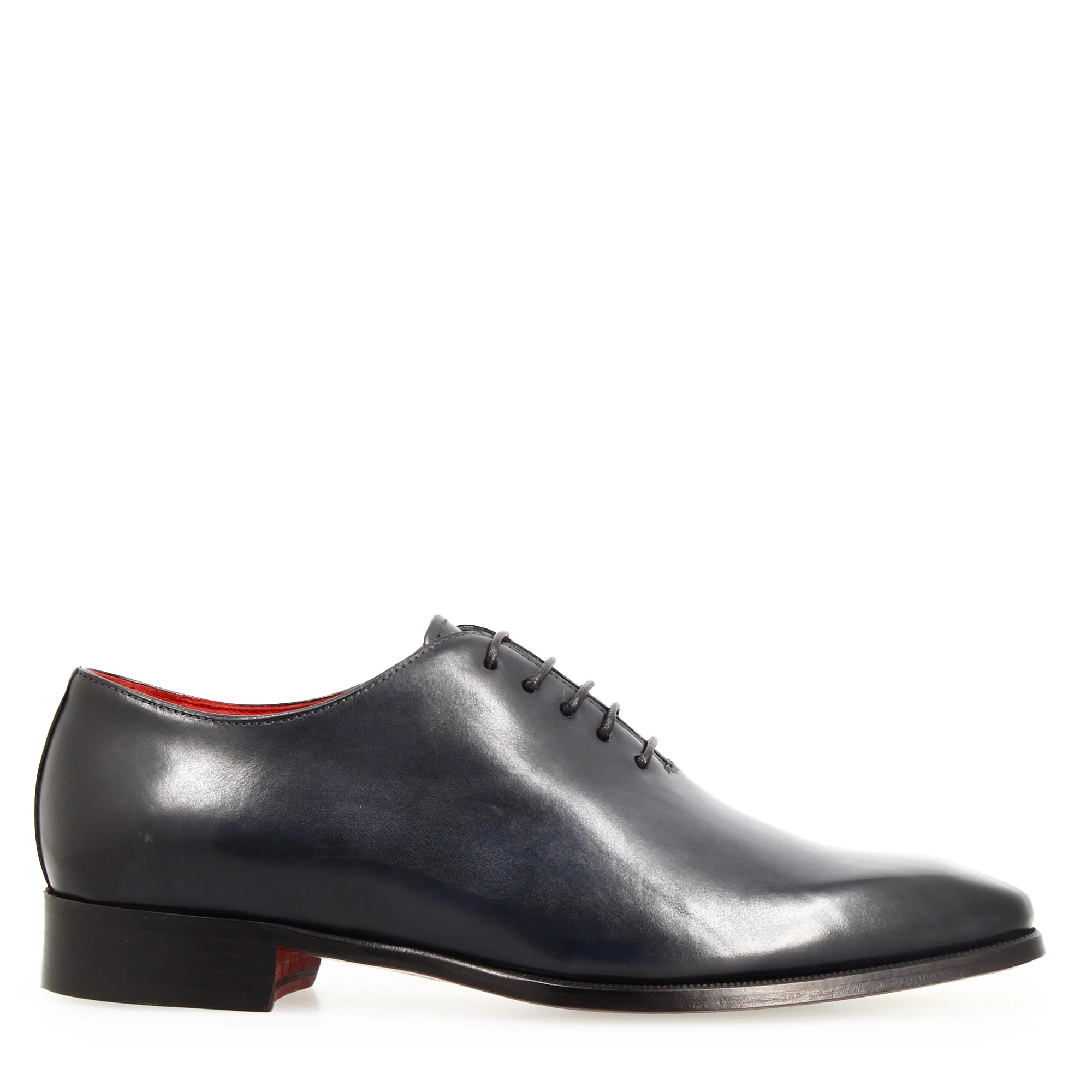 Scarpe wholecut da uomo artigianali in pelle delavè blu - Image 3