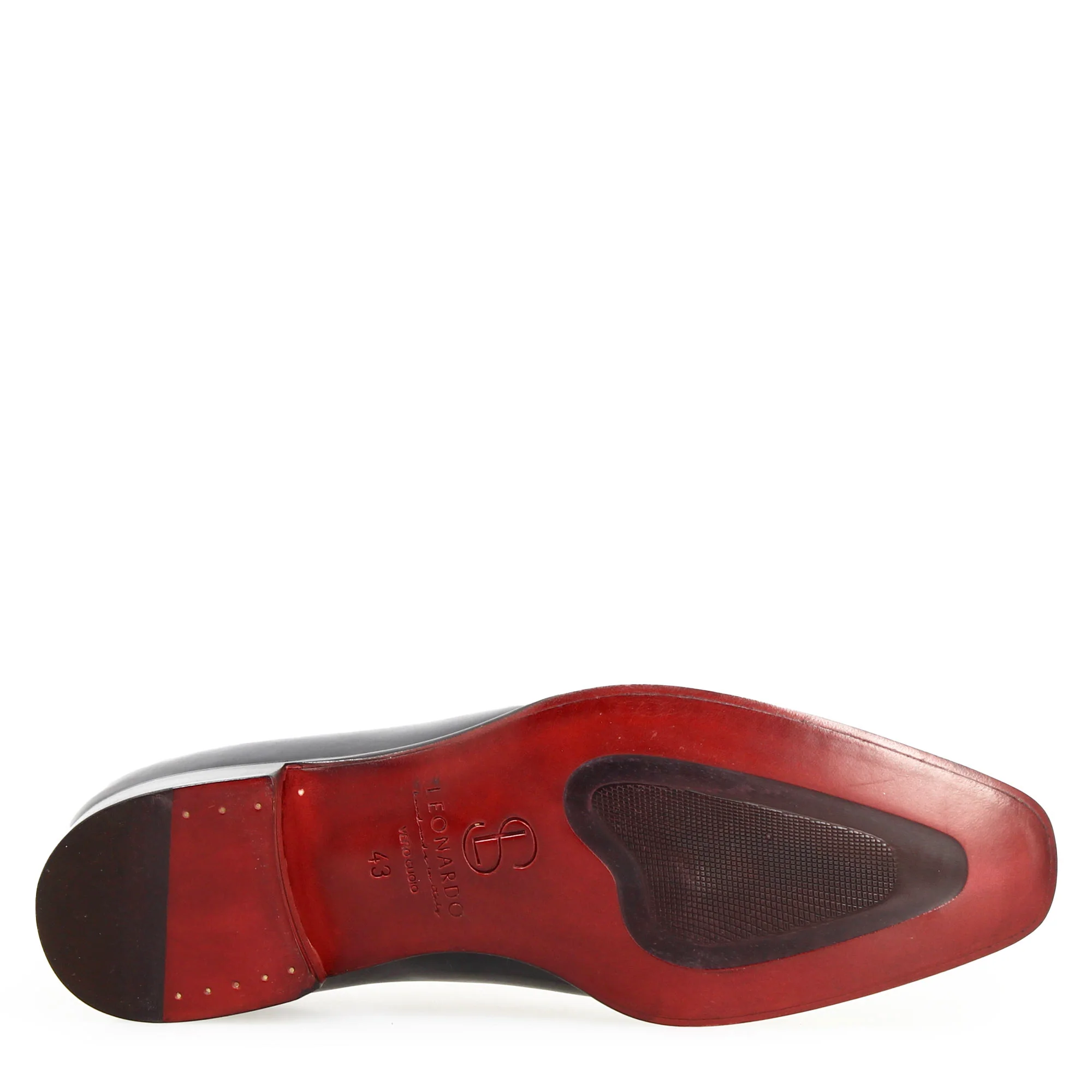Scarpe wholecut da uomo artigianali in pelle delavè blu - Image 5