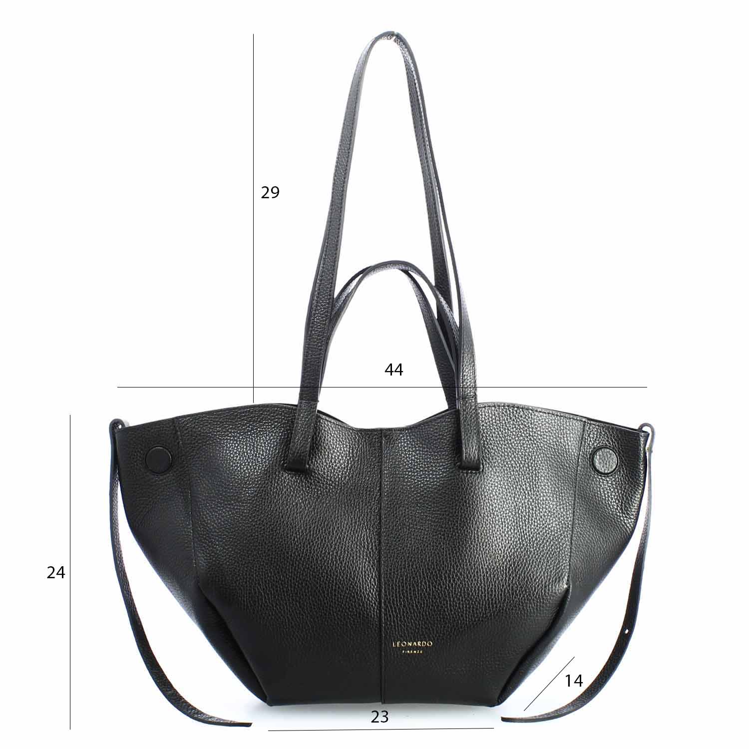 Shopper grande da donna in pelle nera Majestic - Image 6