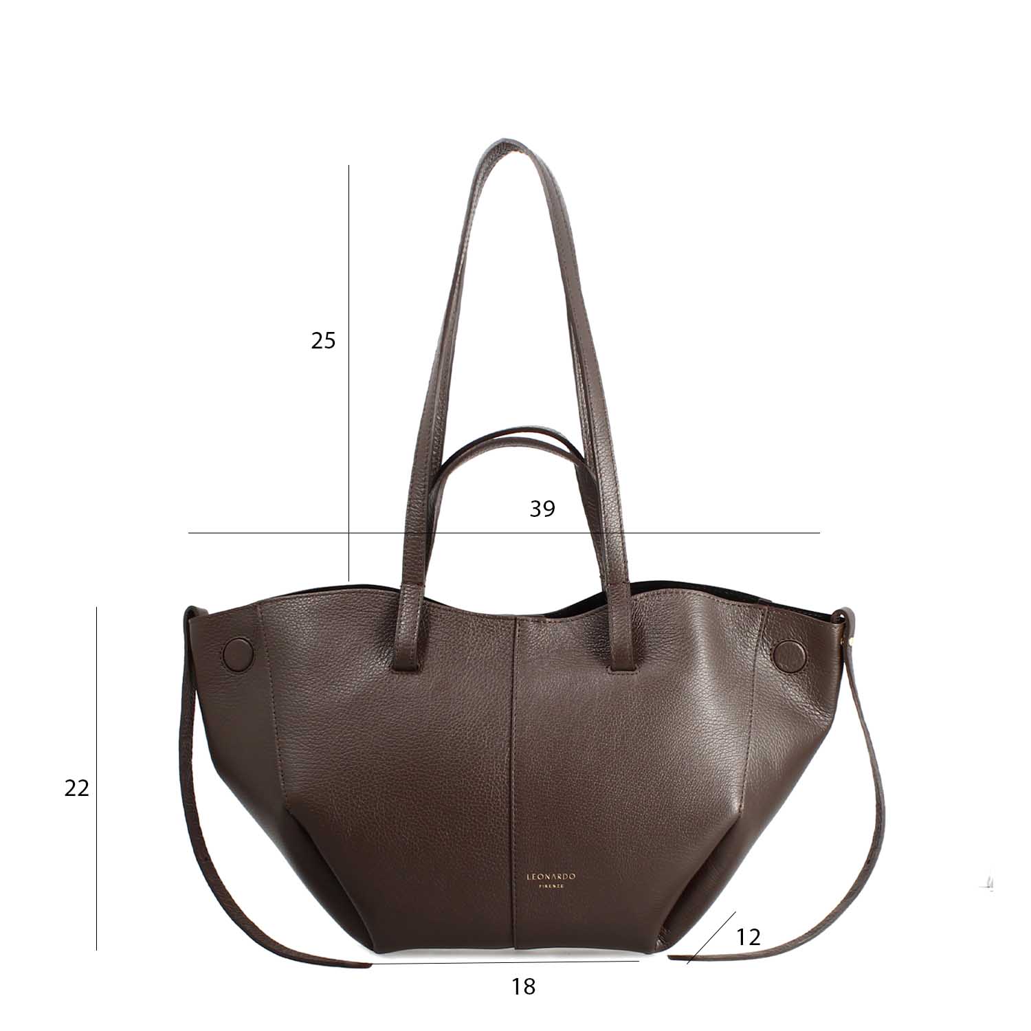 Shopper media da donna in pelle marrone Majestic - Image 7