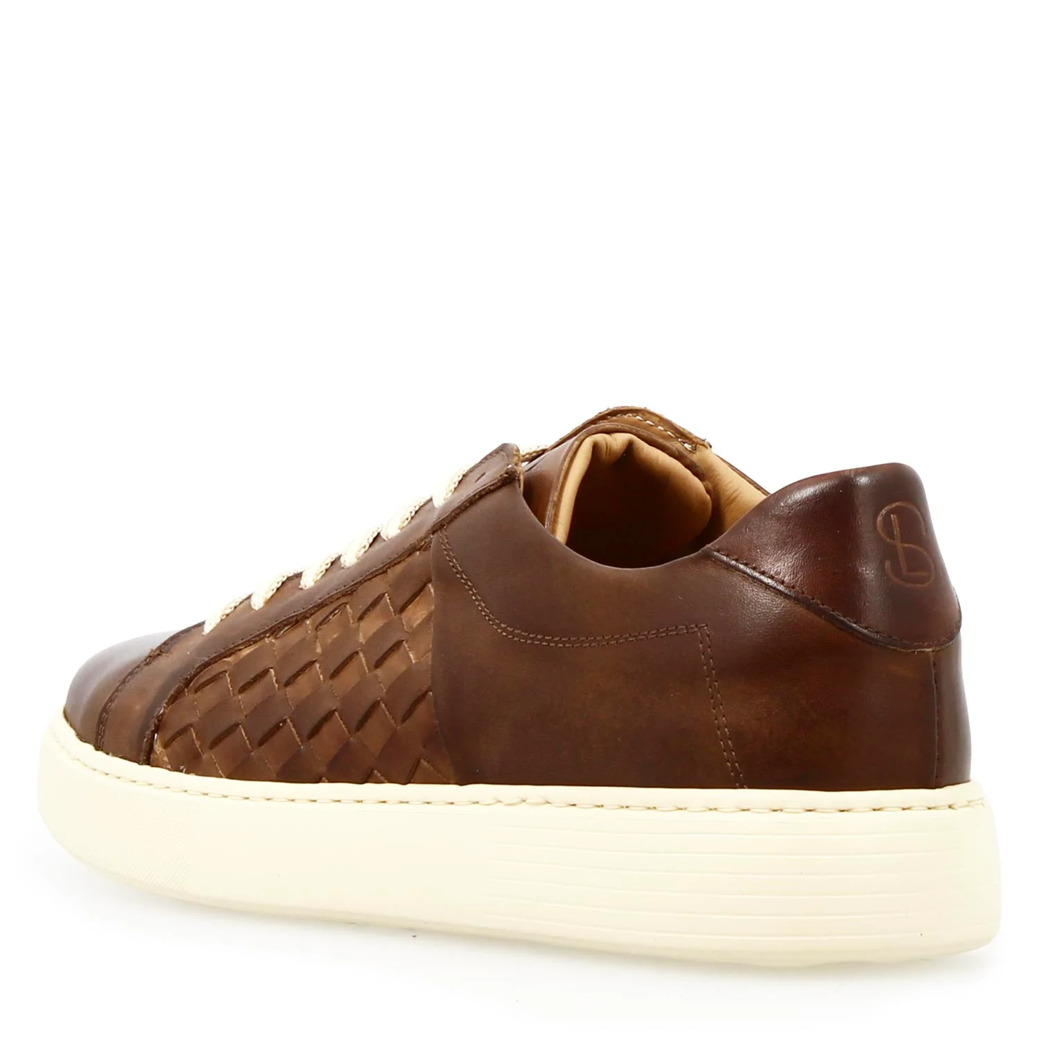 Sneaker artigianale Caronte da uomo in pelle marrone - Image 4