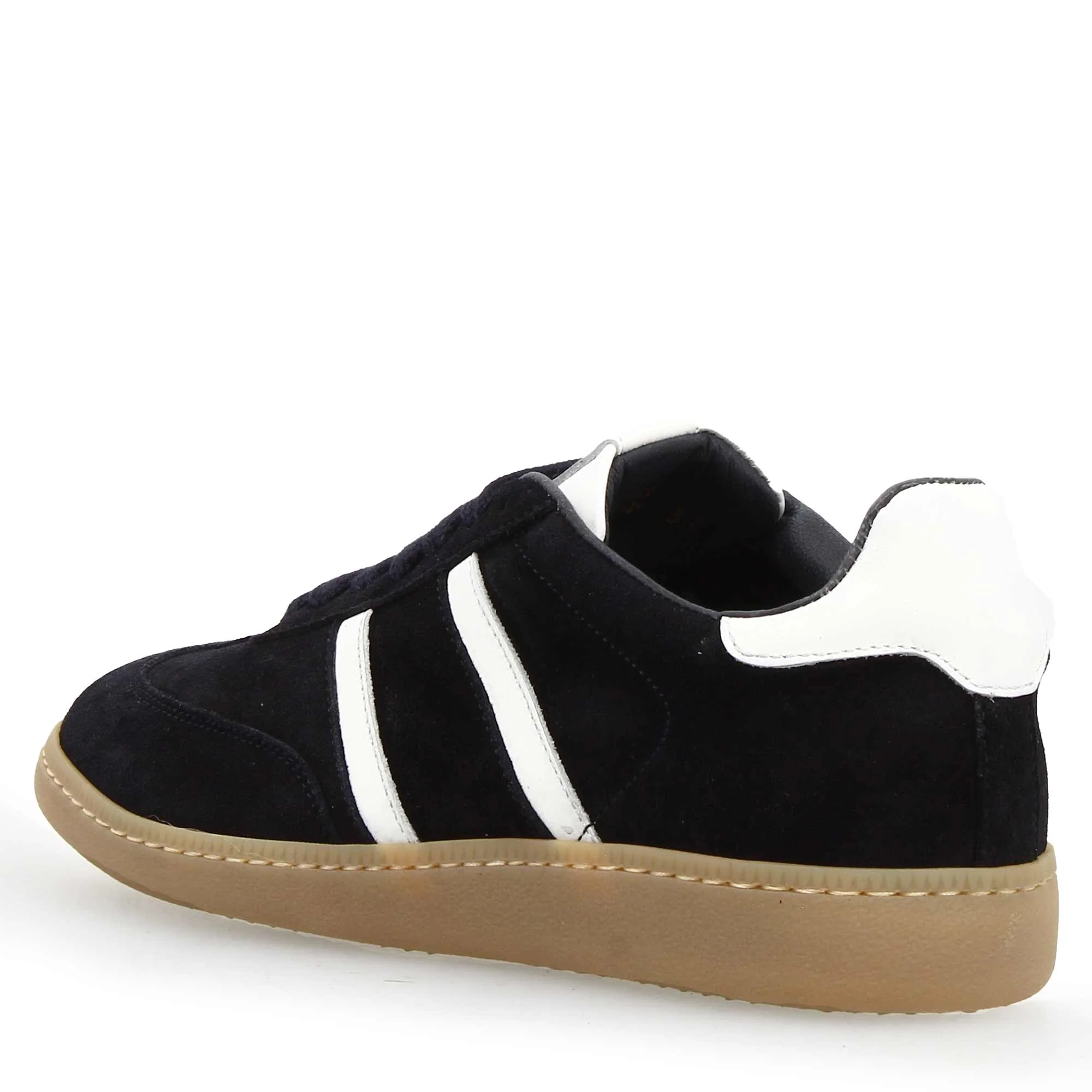 Sneaker artigianale da donna in pelle colore bianco e blu - Image 4